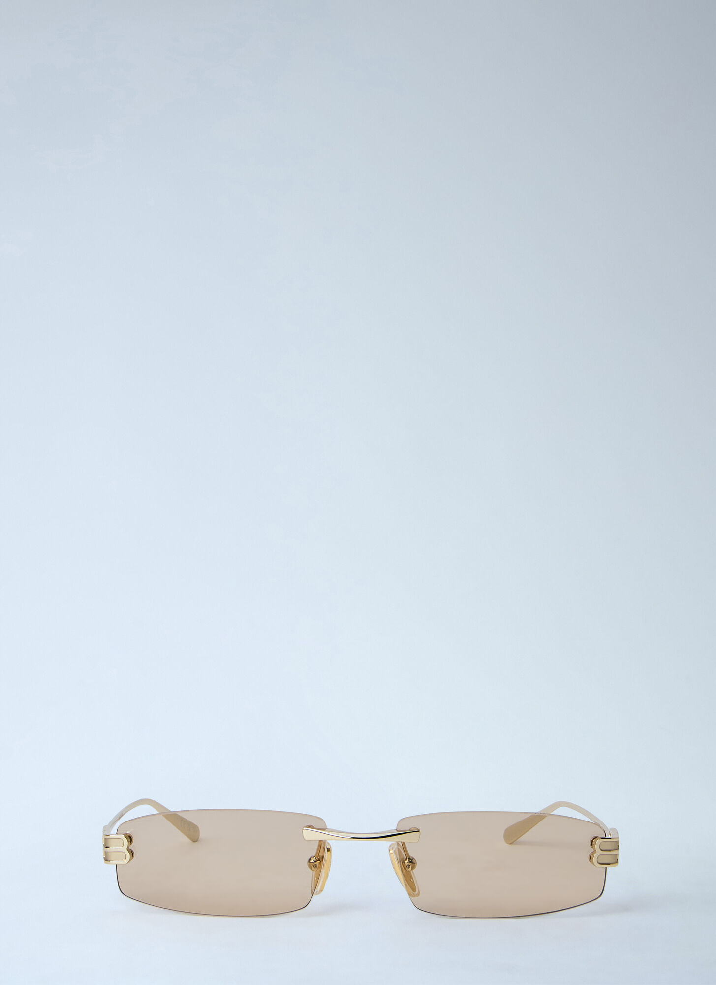 Balenciaga Gossip Rectangular Sunglasses - Woman Sunglasses Brown One Size　バレンシアガ ゴシップ レクタンギュラー サングラス - 女性 サングラス ブラウン フリーサイズ Balenciaga