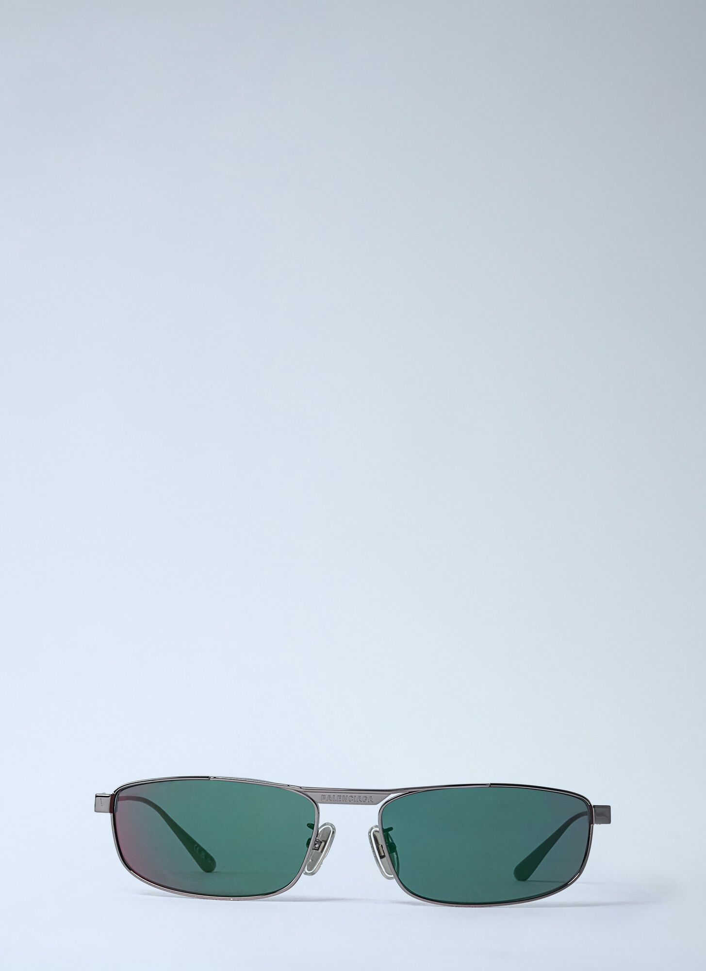 Balenciaga Tag 3.0 Rectangle Sunglasses In Silver