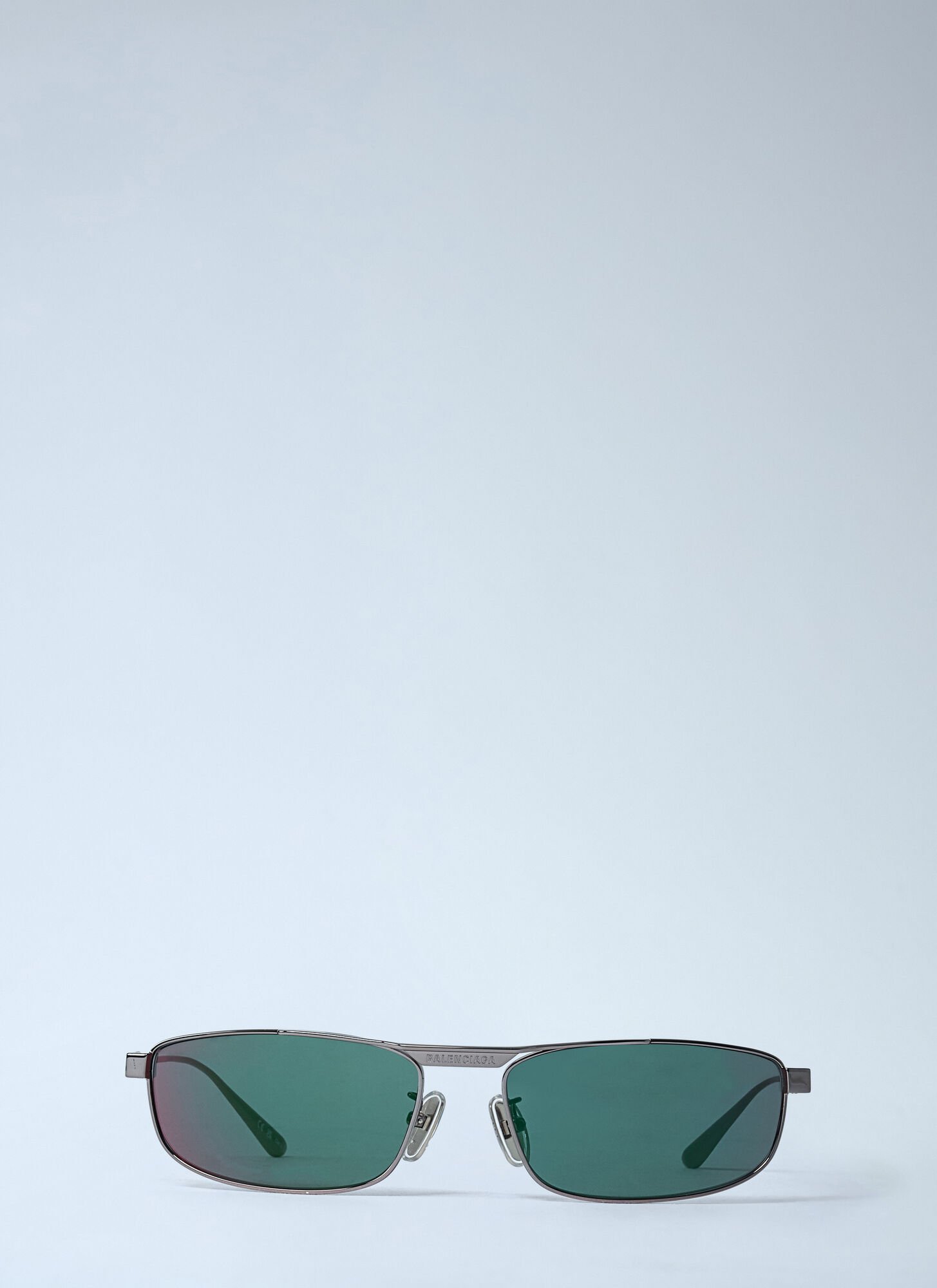 Balenciaga Tag 3.0 Rectangle Sunglasses In Silver