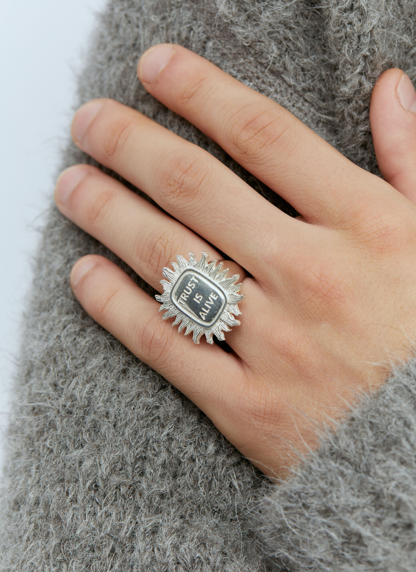  Bleue Burnham Bleue Burnham Trust Is Alive Signet Ring -  Schmuck Silver K 