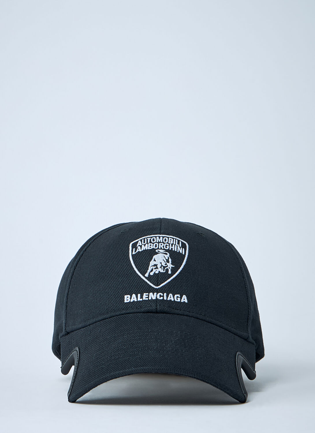 BALENCIAGA Balenciaga x Lamborghini Logo Motif Baseball Cap - Man Hats Black S　バレンシアガ x ランボルギーニ ロゴモチーフ ベースボール キャップ - マンハット ブラック S