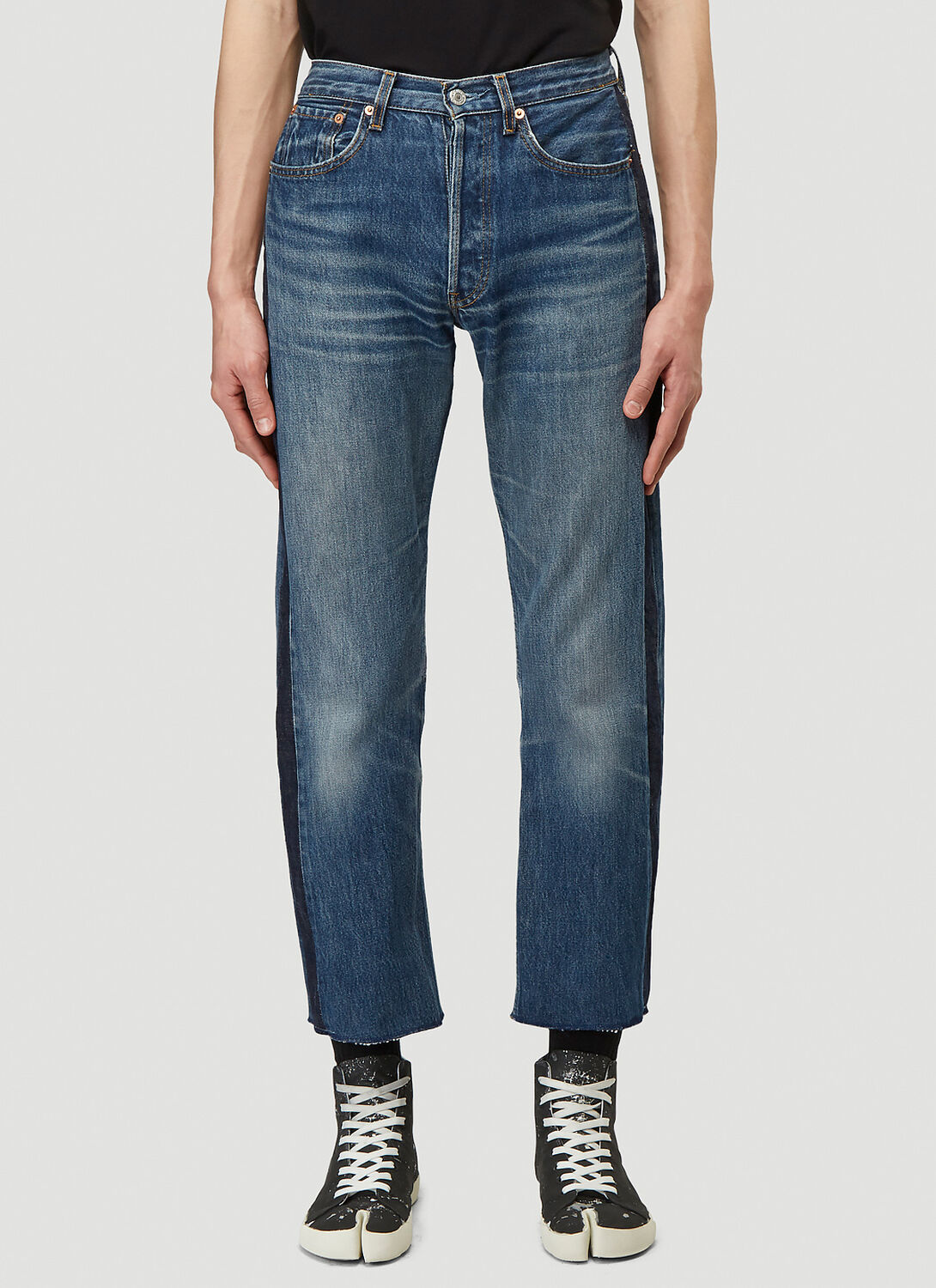 Bonum Contrast-panel Jeans - Jeans Blue 30