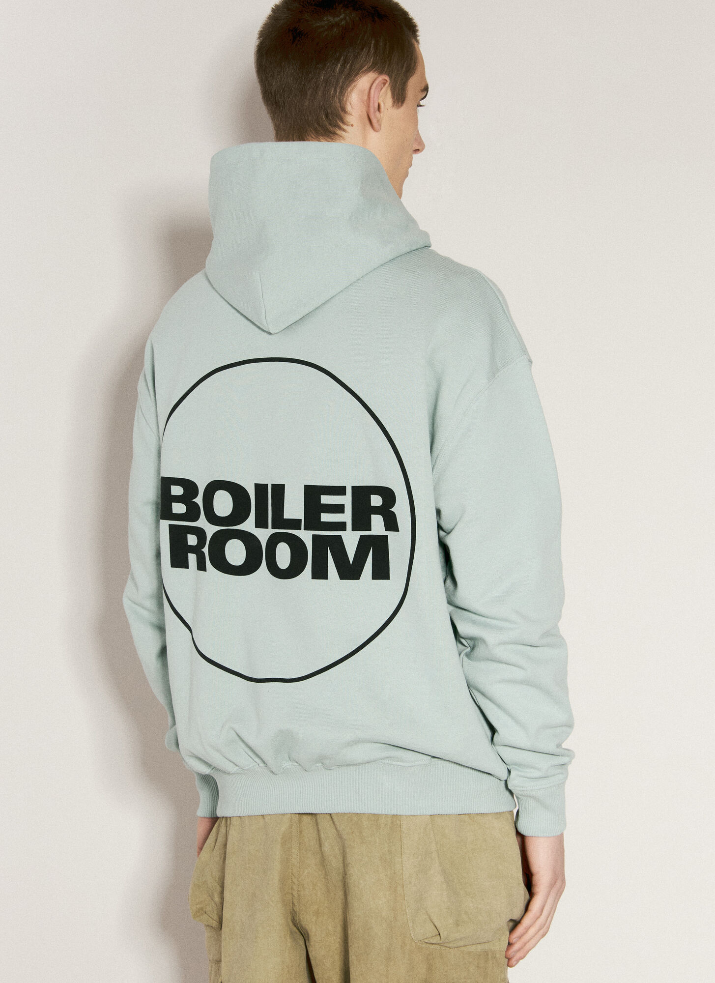  Boiler Room Boiler Room Logo Print Hooded Sweatshirt - Mann Sweatshirts Green M 