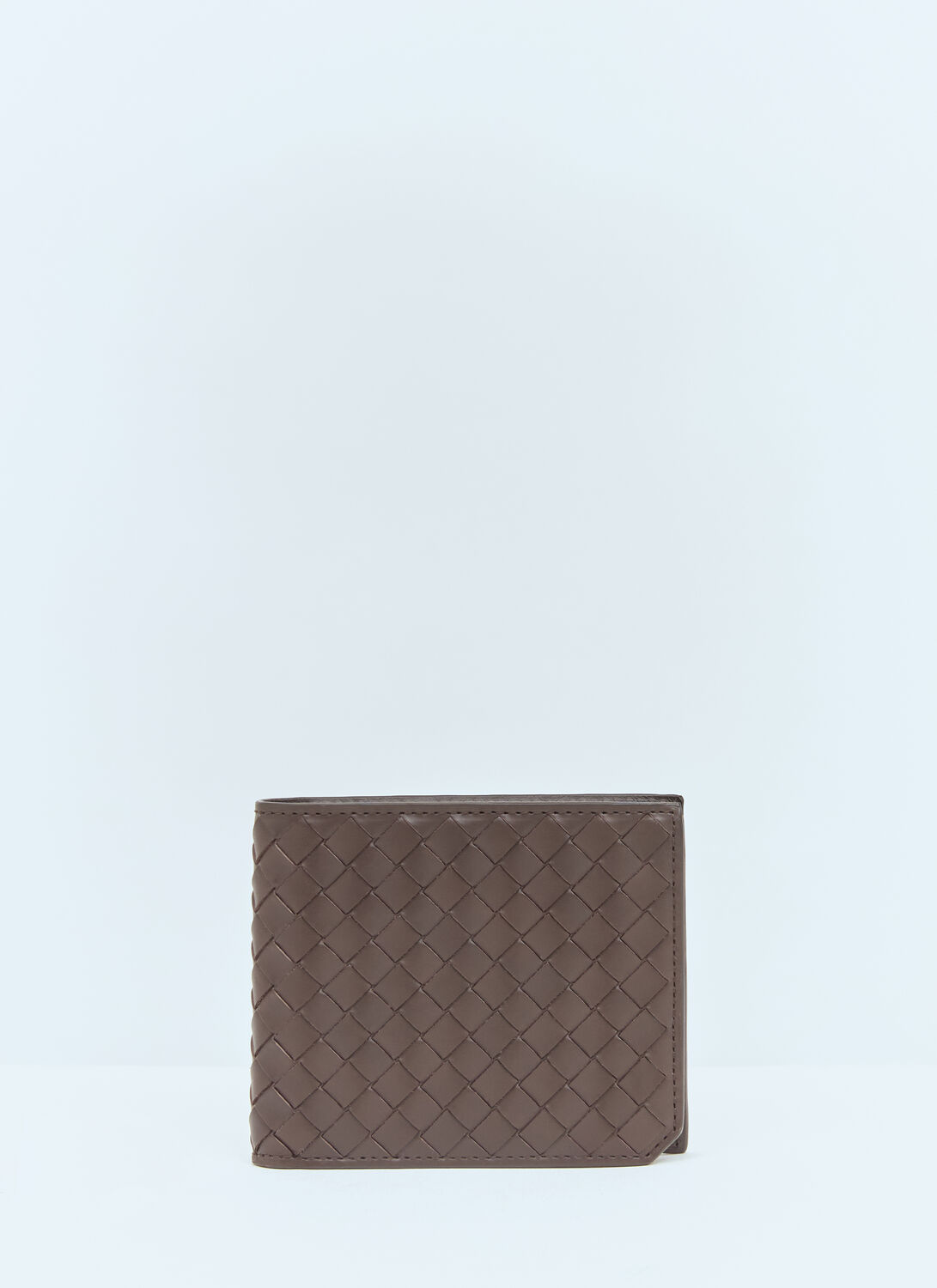 Bottega Veneta Small Double Folding Wallet With Change Purse In Brown