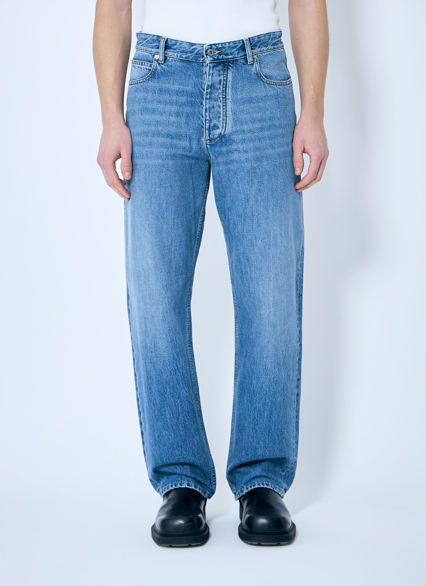 BOTTEGA VENETA INDIGO WIDE LEG JEANS