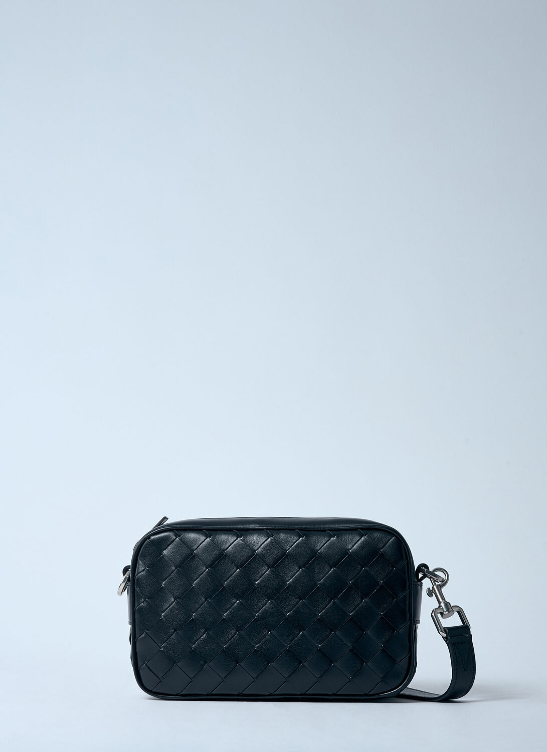 Bottega Veneta Mini Intrecciato Camera Bag - Man Crossbody Bags Black One Size