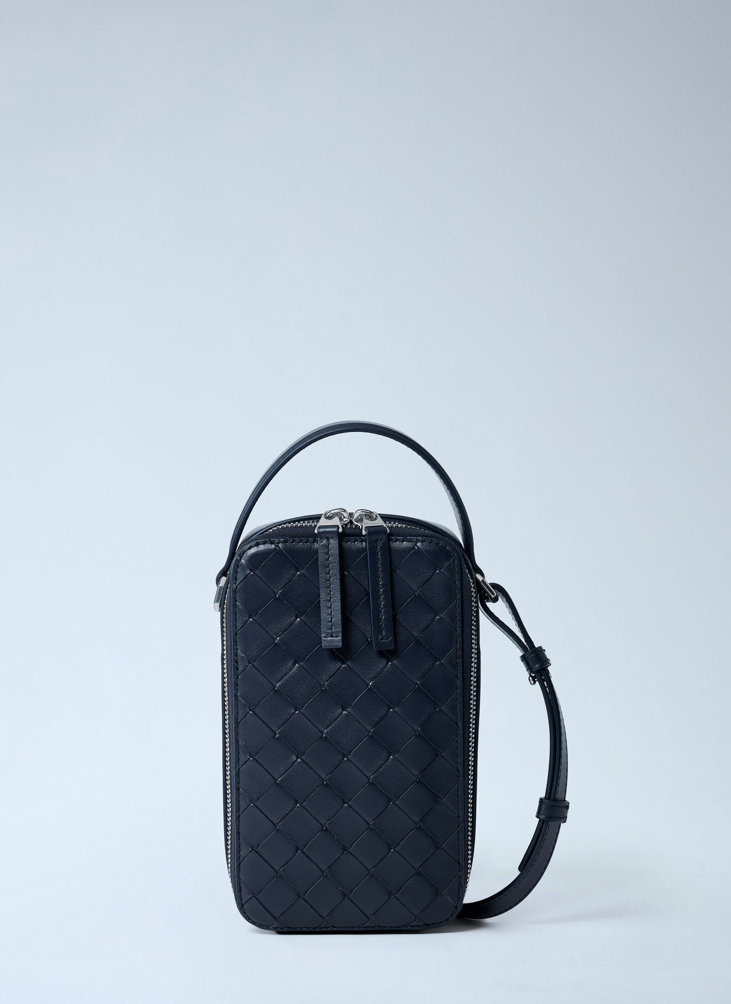 Bottega Veneta Getaway Phone Crossbody Bag In Black