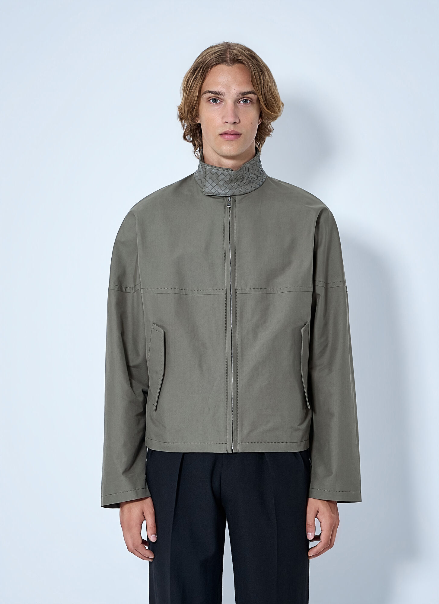 BOTTEGA VENETA Bottega Veneta Compact Cotton Jacket - Man Jackets Grey Eu - 48　ボッテガ ヴェネタ コンパクト コットン ジャケット - メンズ ジャケット グレー EU - 48
