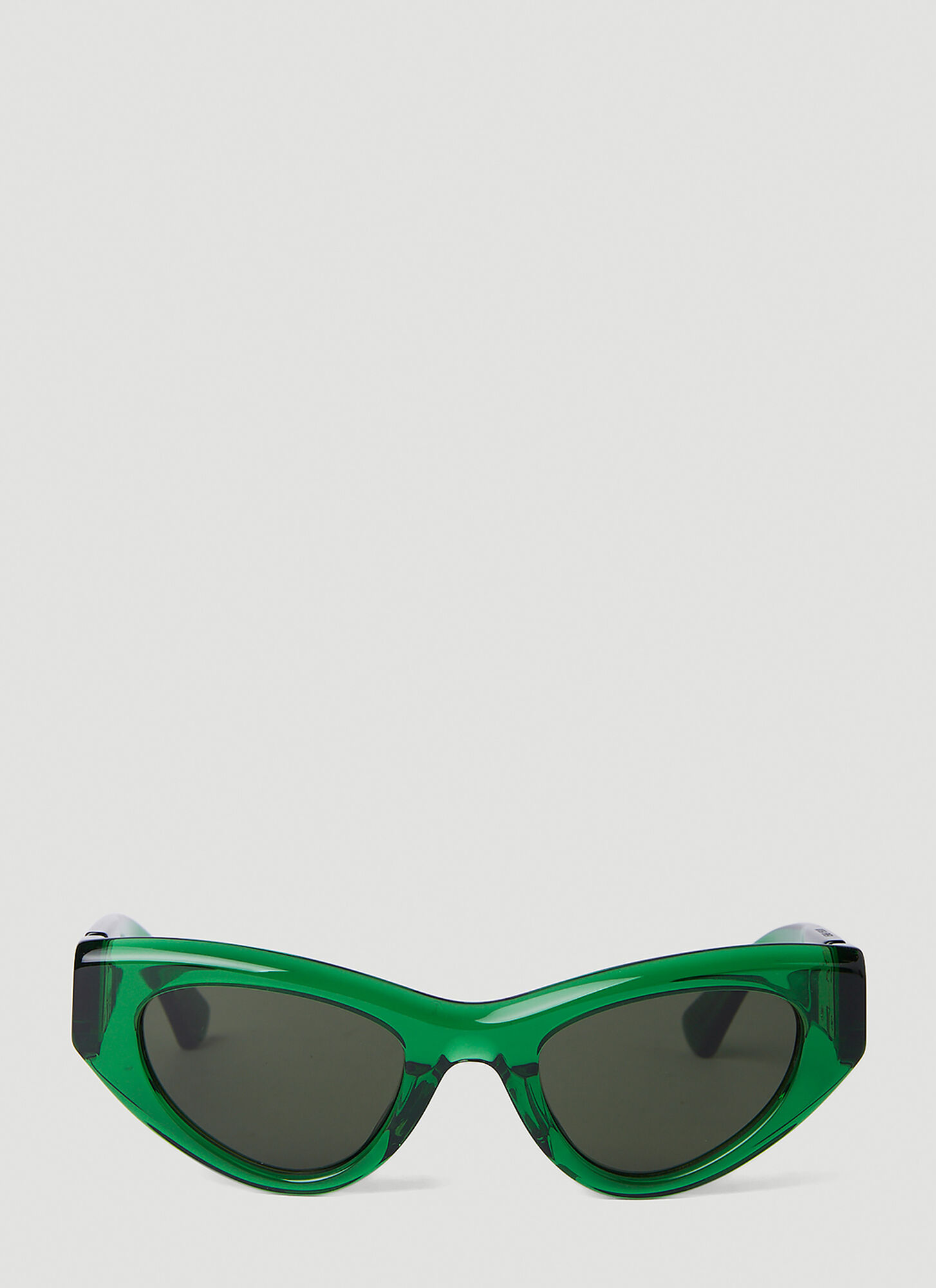 Bottega Veneta Bv1142s Cat Eye Sunglasses - Woman Sunglasses Green One Size　ボッテガ ヴェネタ Bv1142s キャットアイ サングラス - 女性 サングラス グリーン フリーサイズ Bottega