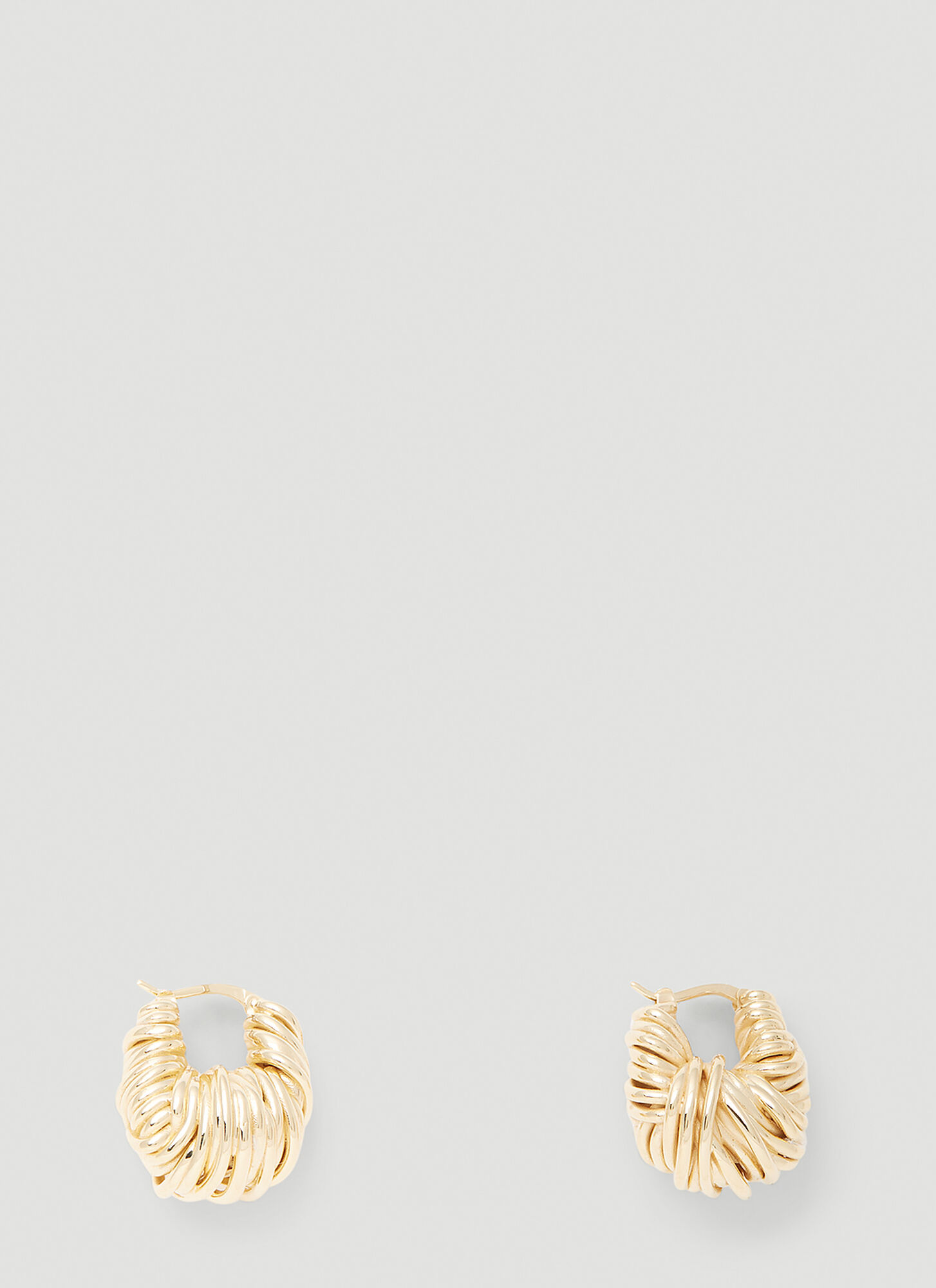 Bottega Veneta Women's Gold Twisted Hoop Earrings - Woman Jewellery One Size