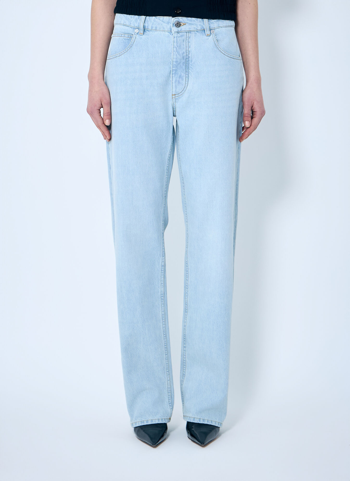 BOTTEGA VENETA Bottega Veneta Extra Bleach Dirty Denim Jeans - Woman Jeans Blue It - 44　ボッテガ ヴェネタ エクストラ ブリーチ ダーティー デニム ジーンズ - 女性 ジーンズ ブ