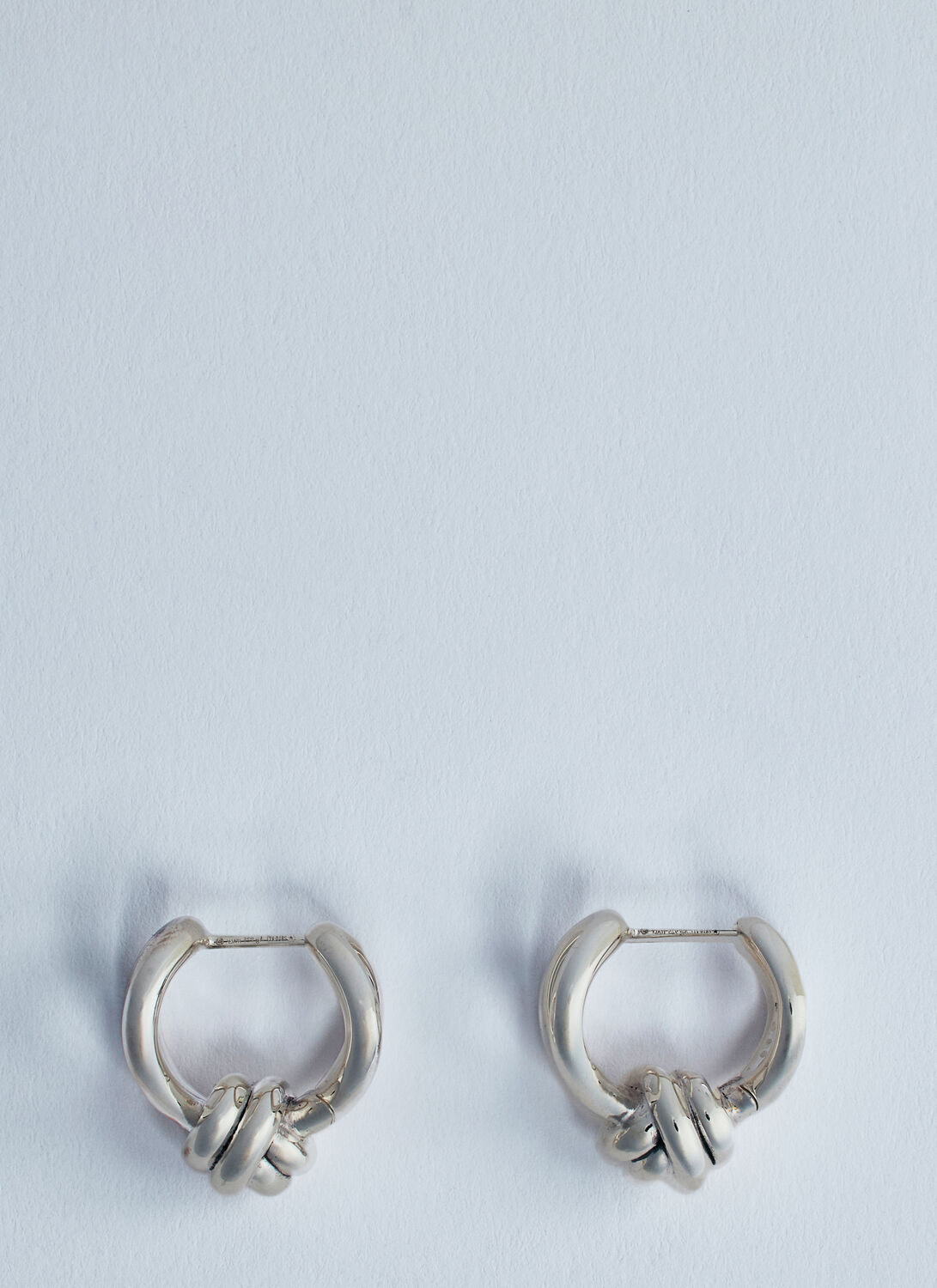 Bottega Veneta Knot Earrings In Silver
