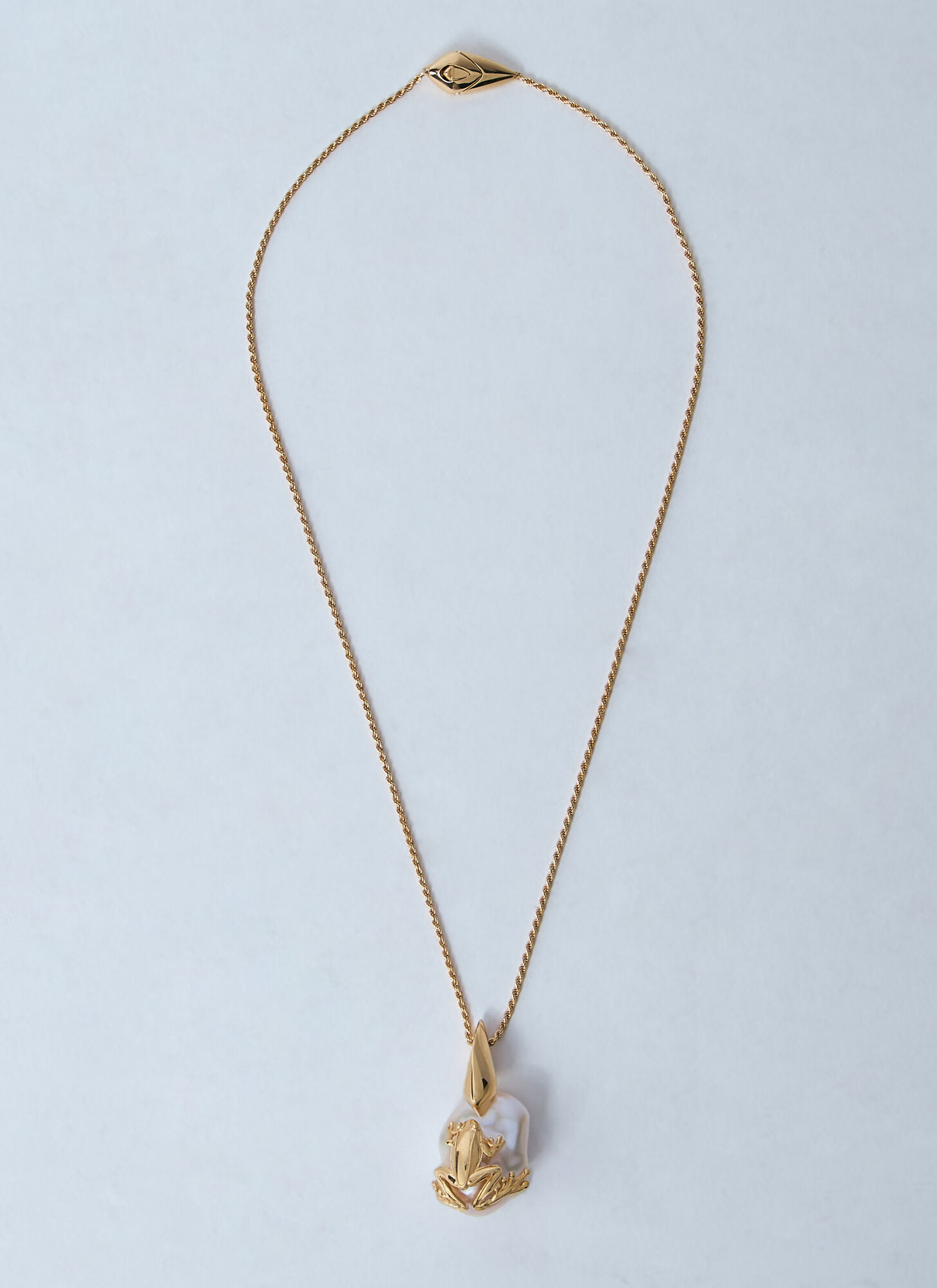 Bottega Veneta Rana Pearl Necklace In Gold