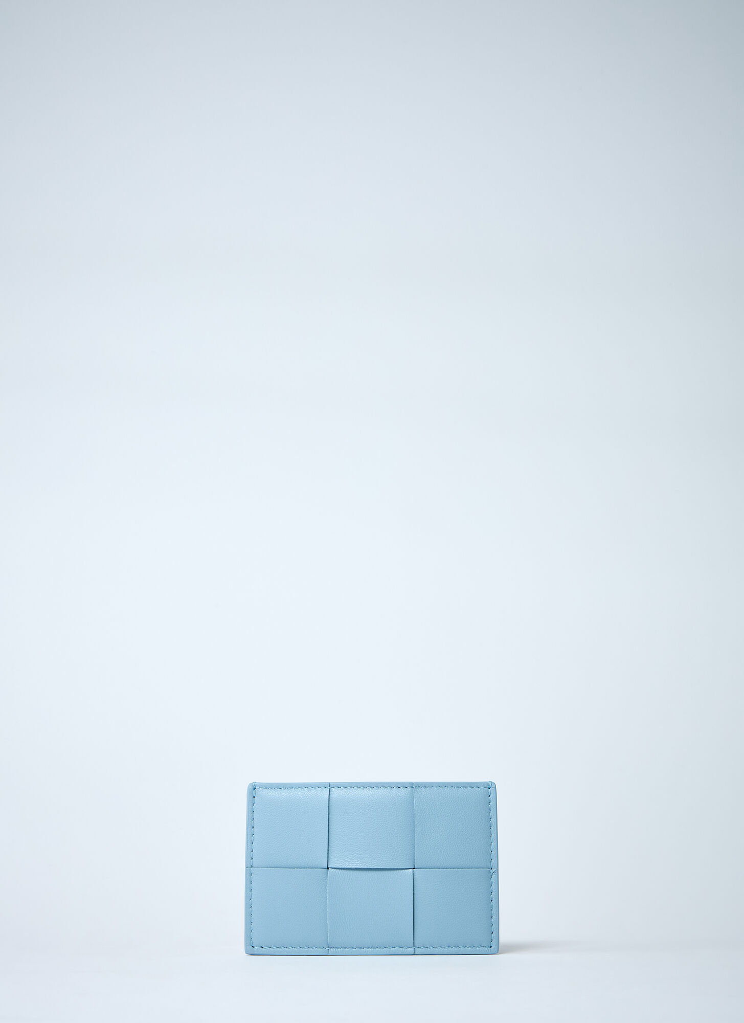 Bottega Veneta Cassette Card Holder In Blue