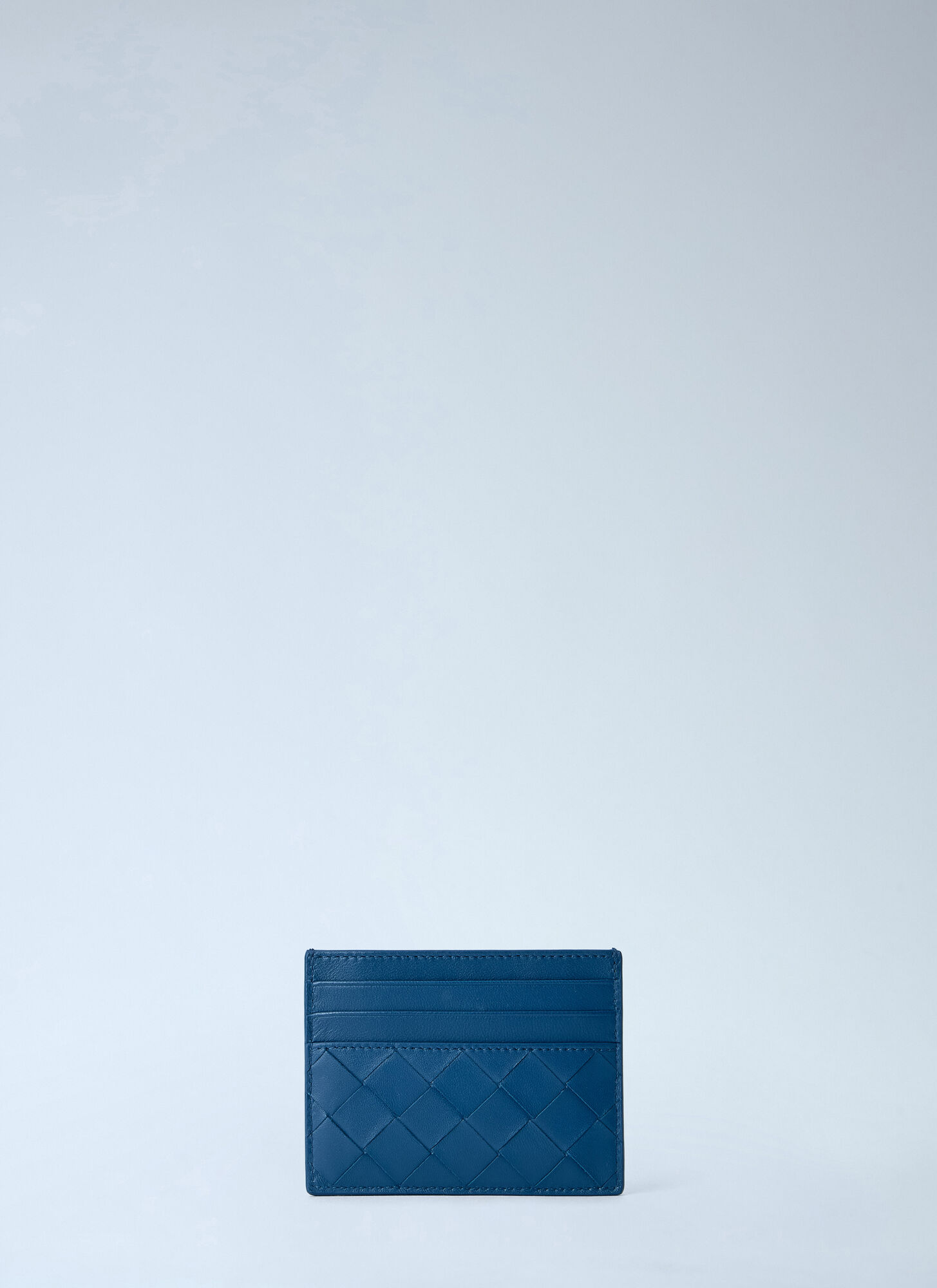 BOTTEGA VENETA Bottega Veneta Intrecciato Card Holder - Woman Wallets & Cardholders Blue One Size　ボッテガ ヴェネタ イントレチャート カード ホルダー - 女性 財布 &