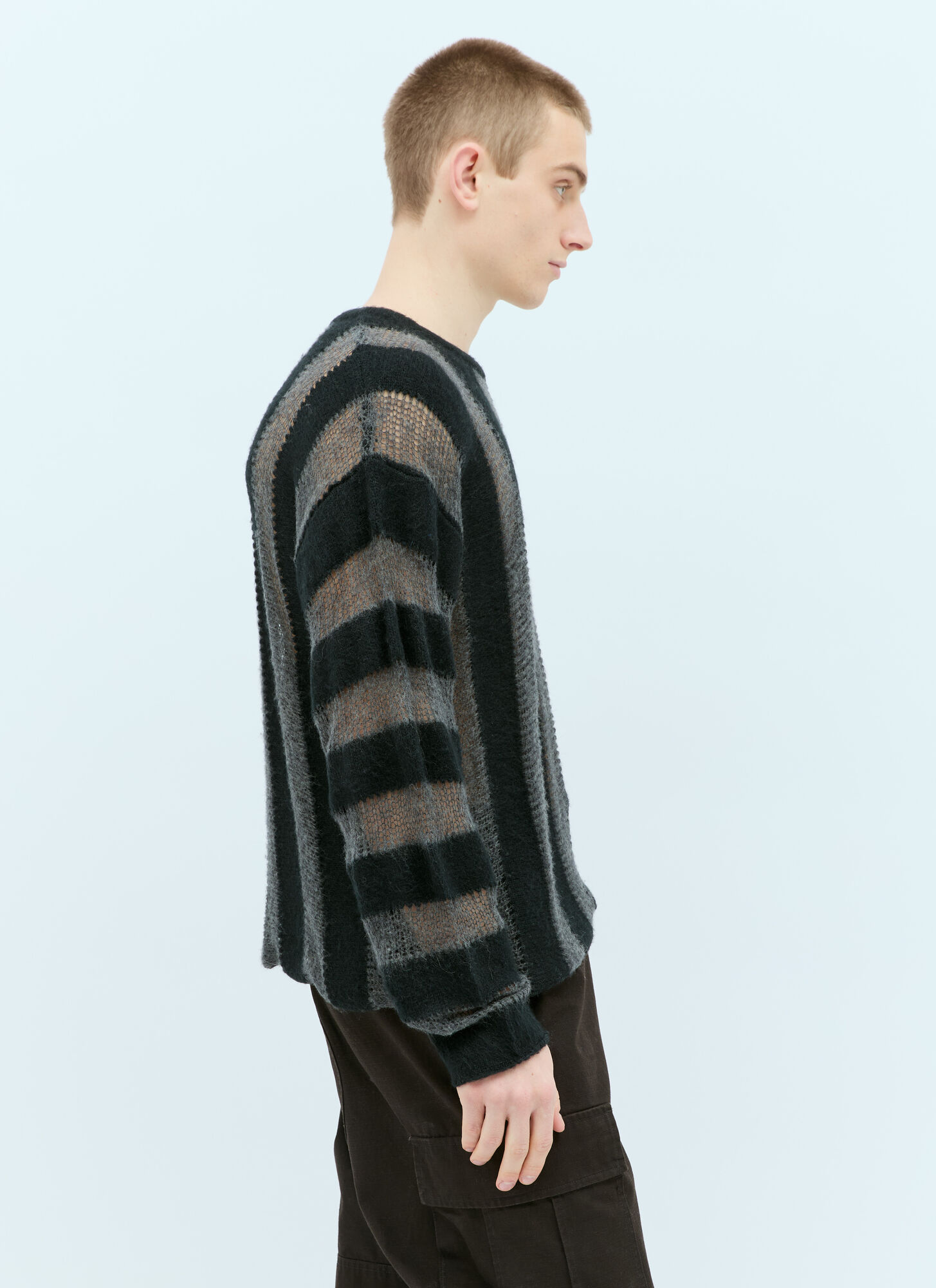  Brain Dead Brain Dead Fuzzy Threadbare Sweater - Man Knitwear Black M 