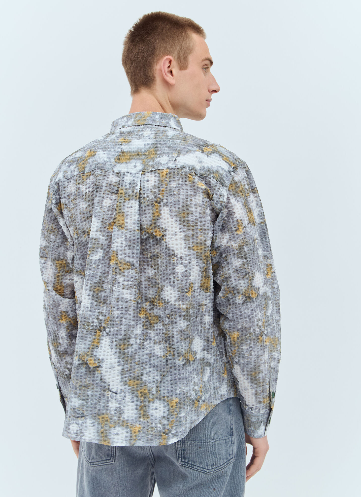  Brain Dead Brain Dead Distorted Heart Shirt - Mann Hemden Grey M 
