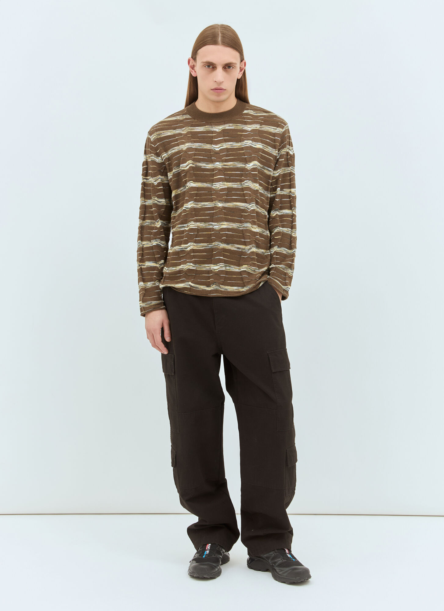  Brain Dead Brain Dead Space-dye Sweater - Mann Strick Brown L 