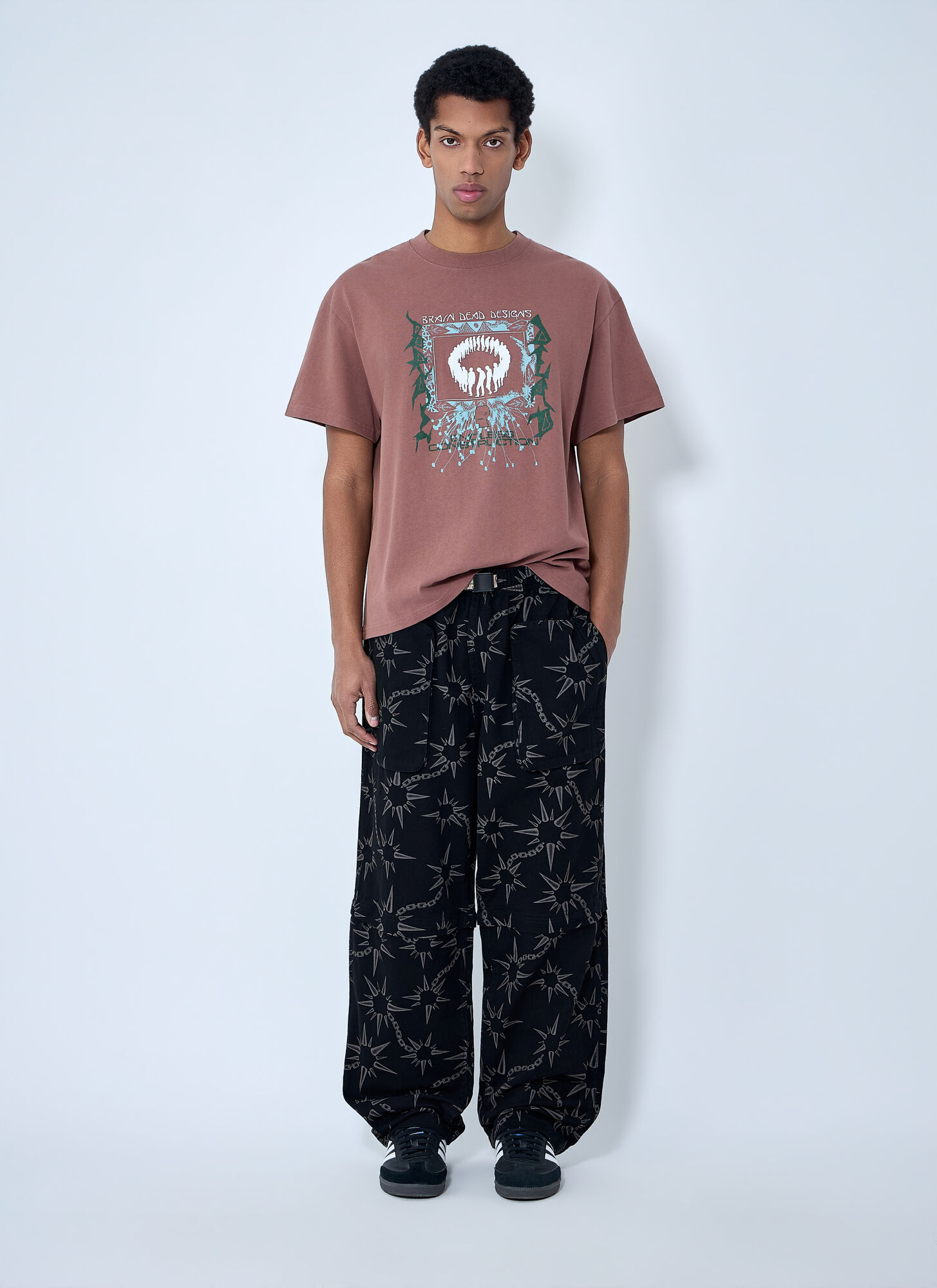  Brain Dead Brain Dead Logo Motif T-shirt - Mann Tops Black M 