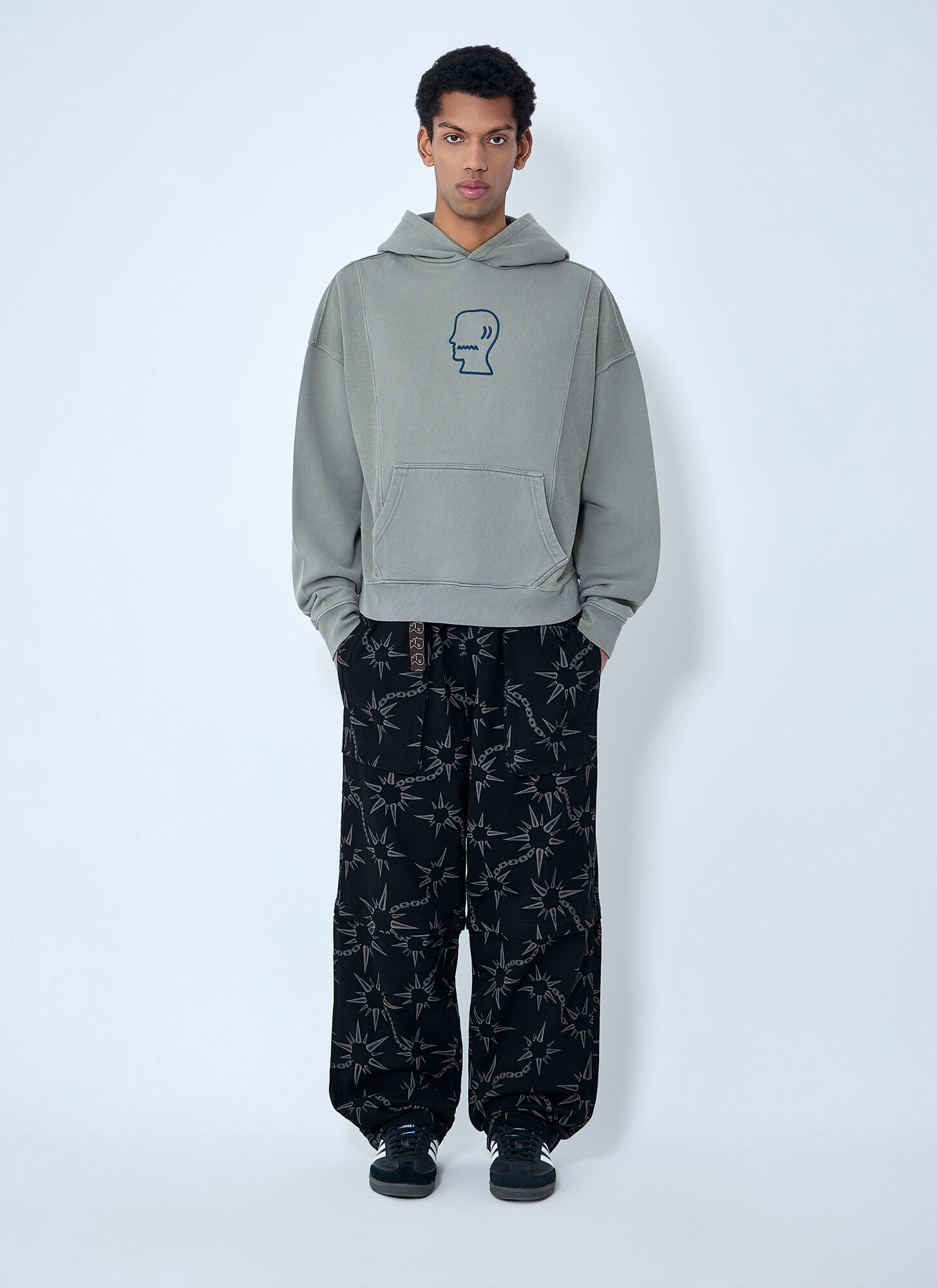  Brain Dead Brain Dead Graphic Motif Hooded Sweatshirt - Mann Sweatshirts Olive M 