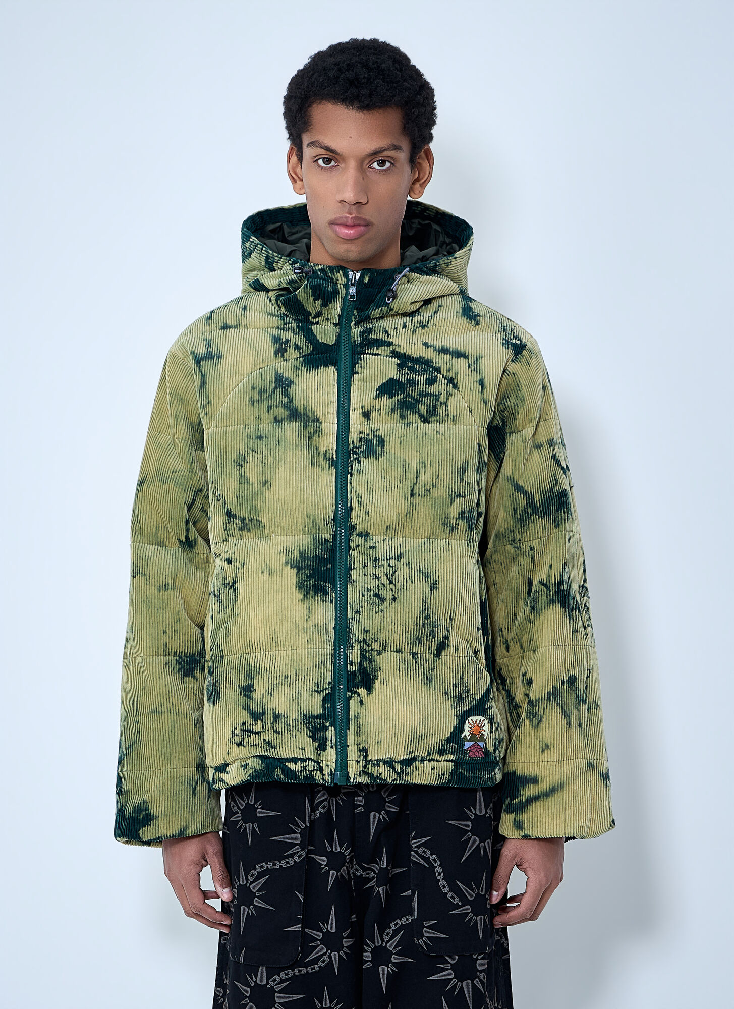 Brain Dead Hooded Corduroy Jacket - Man Jackets Olive L - Immagine 1