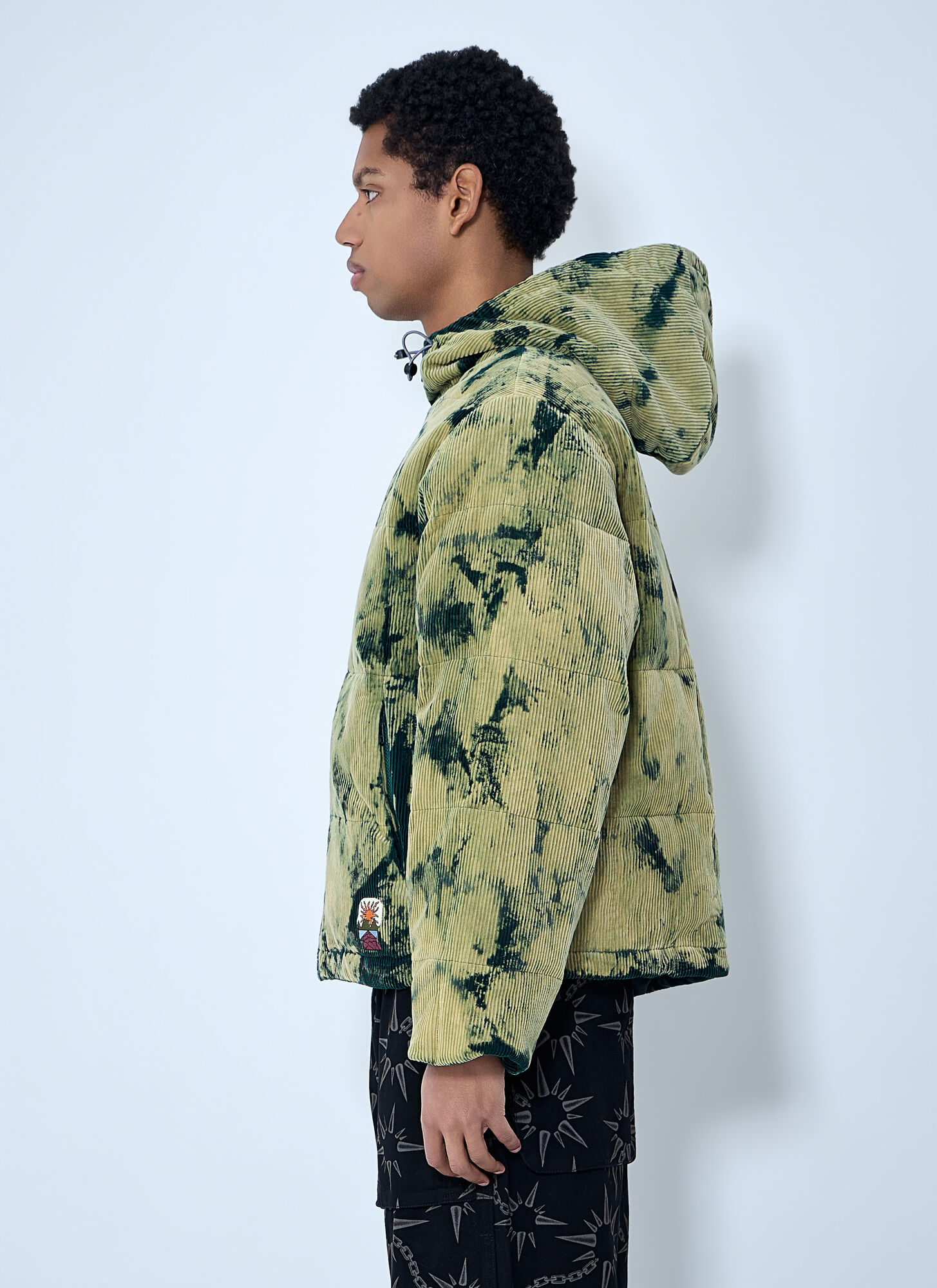  Brain Dead Brain Dead Hooded Corduroy Jacket - Mann Jacken Olive M 