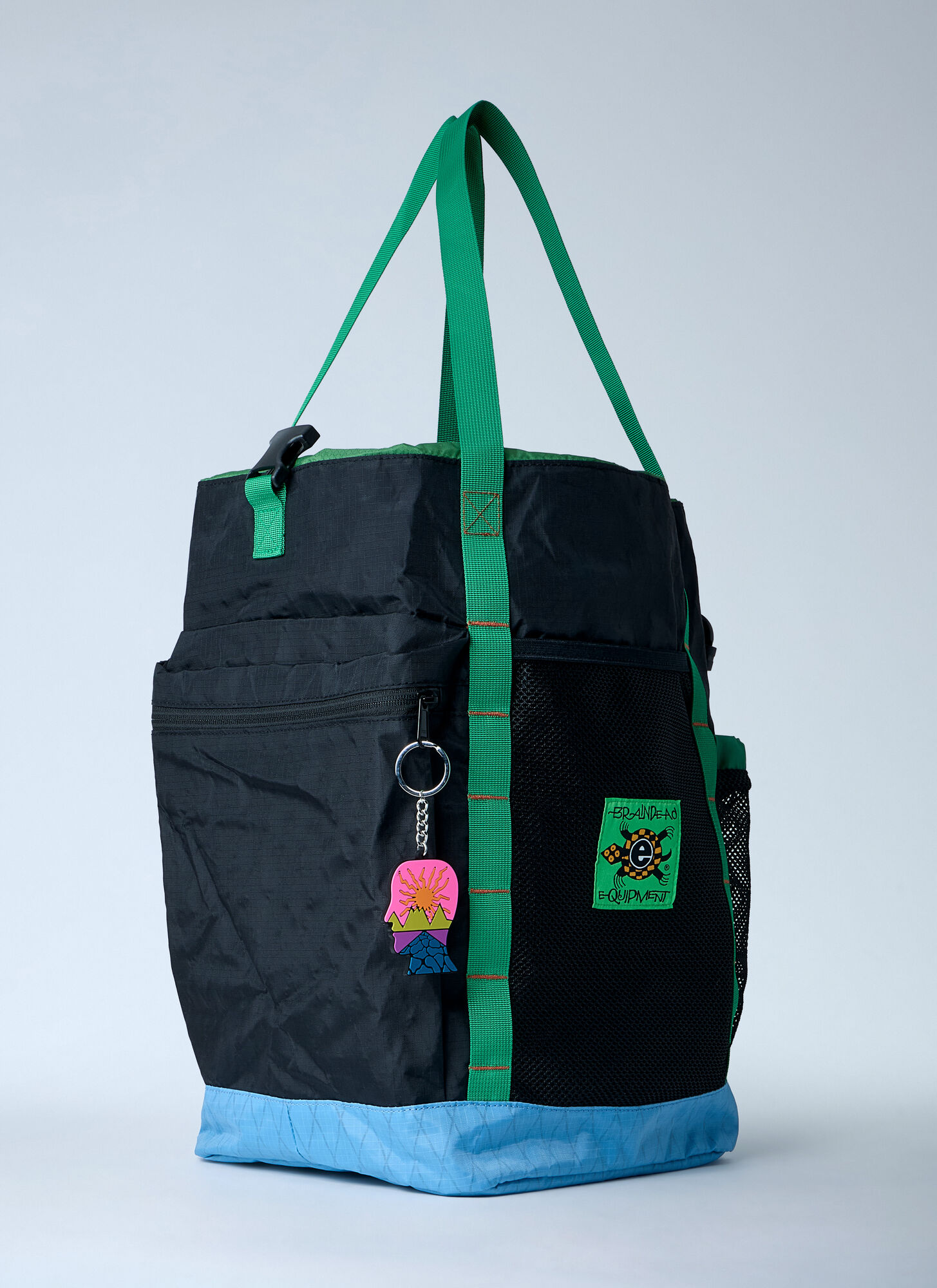  Brain Dead Brain Dead Mesh Pocket Tote Bag - Mann Shopper Black One Size 
