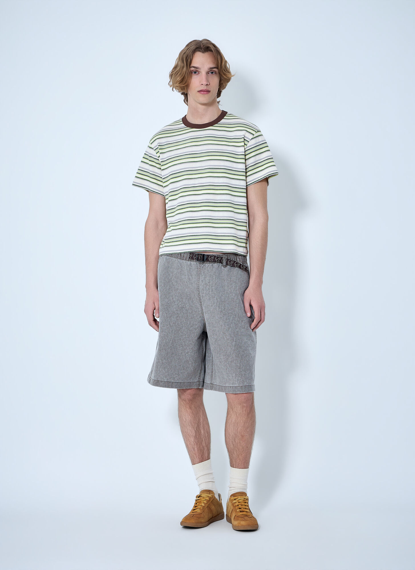  Brain Dead Brain Dead Looped Stripe T-shirt - Mann T-shirts Green Xl 