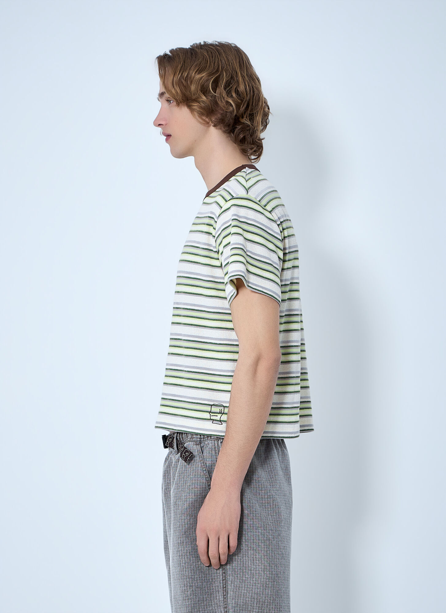  Brain Dead Brain Dead Looped Stripe T-shirt - Mann T-shirts Green Xl 