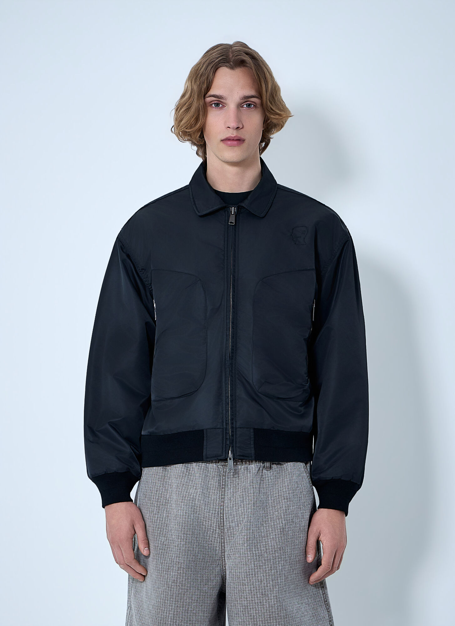 Brain Dead Collared Zip-Front Jacket - Man Jackets Black M - Immagine 1