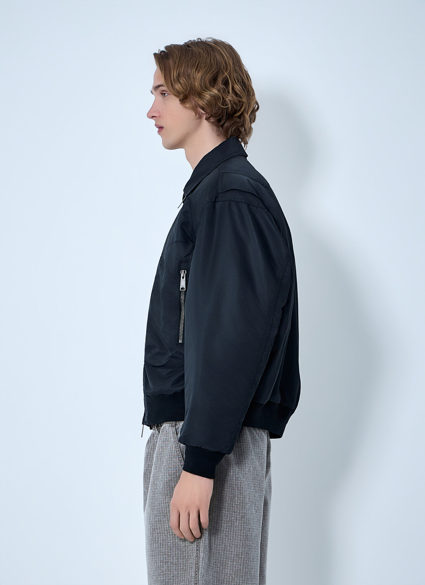  Brain Dead Brain Dead Collared Zip-front Jacket - Mann Jacken Black Xl 