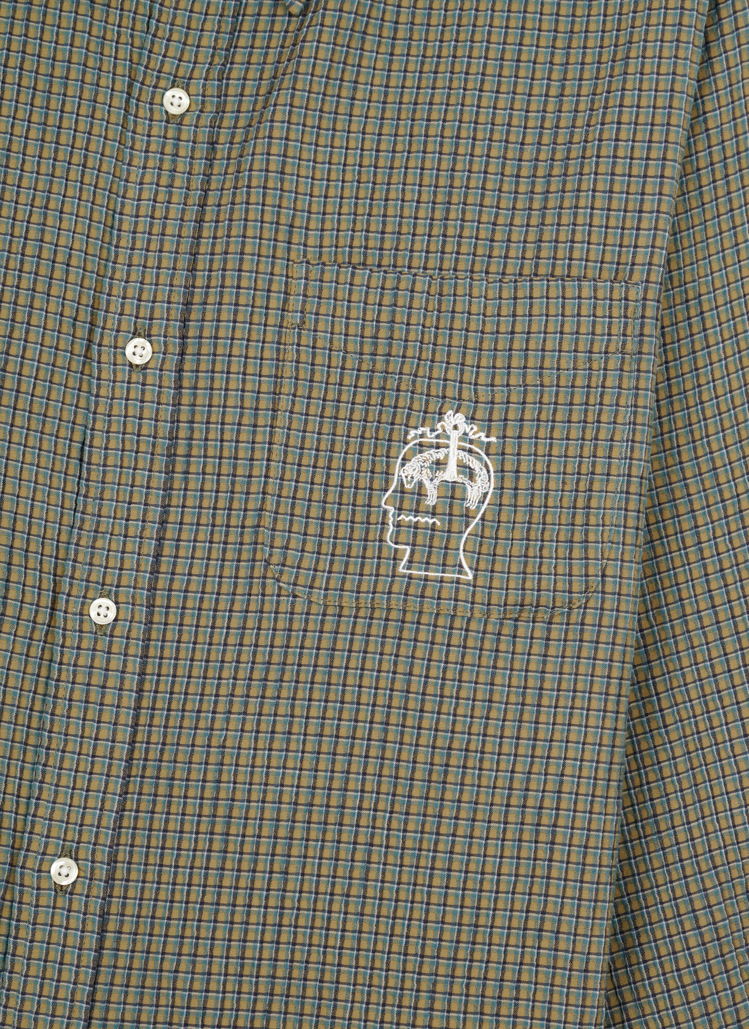  Brain Dead X Brooks Brothers Brain Dead X Brooks Brothers California Check Oxford Button Up Shirt -  Hemden Green Xl 