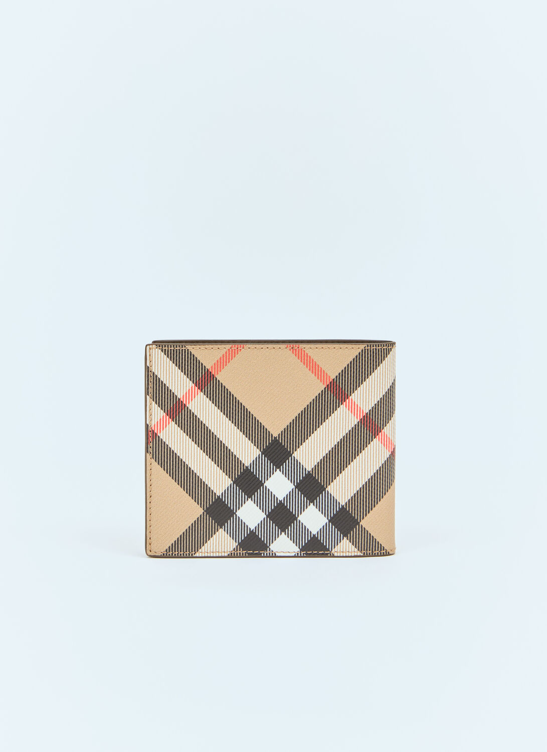 Burberry Signature Check Bi-fold Wallet In Beige