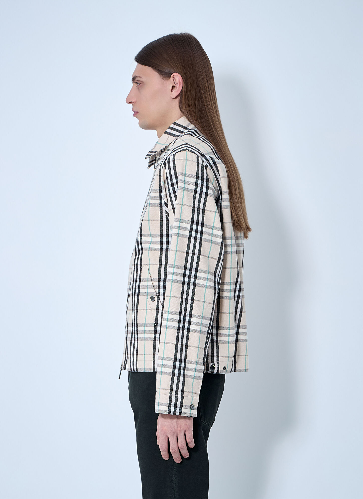  Burberry Burberry Check Cotton Harrington Jacket - Mann Jacken Brown Xl 