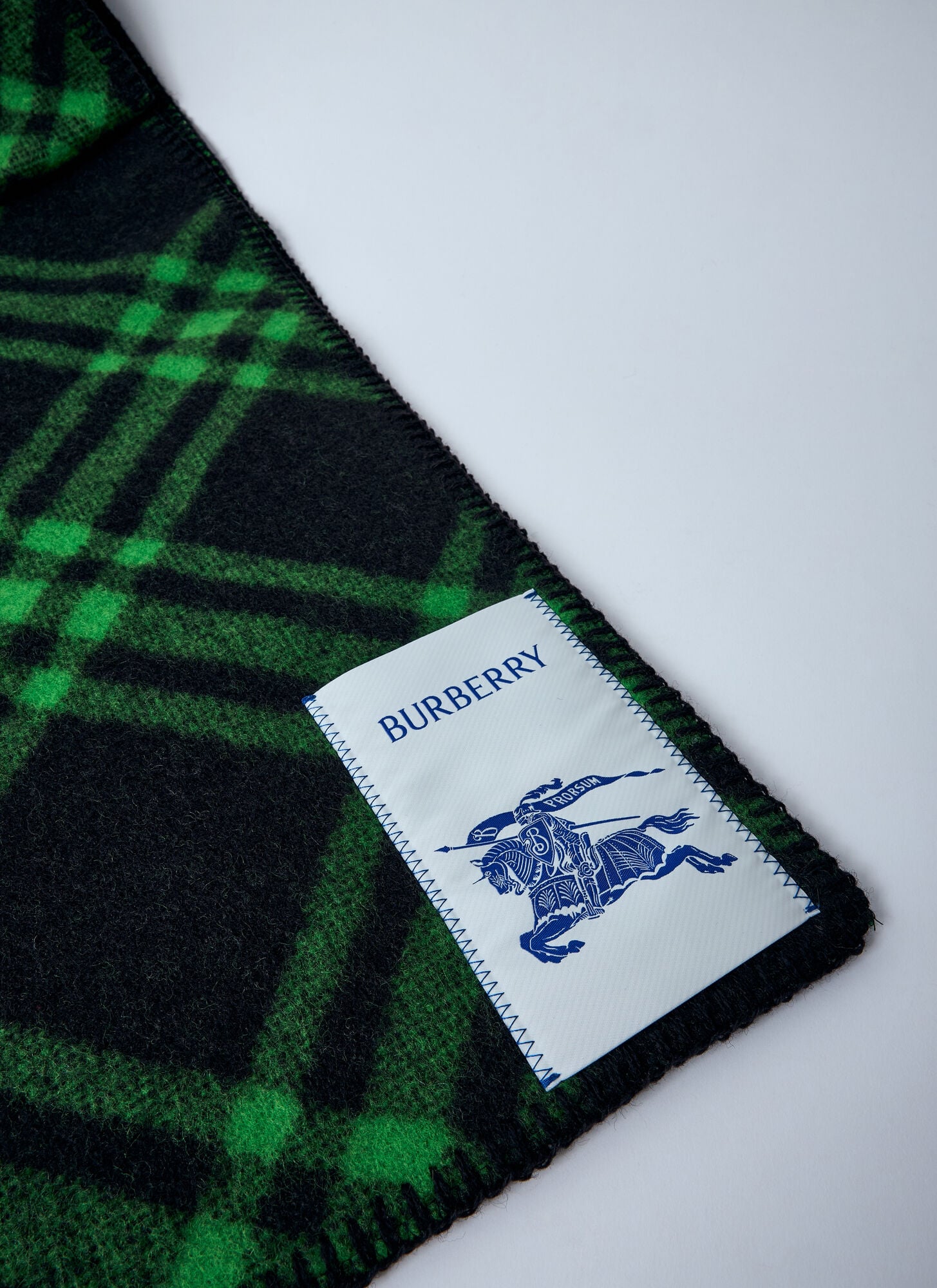  Burberry Burberry Check Wool Scarf - Mann Schals Green One Size 