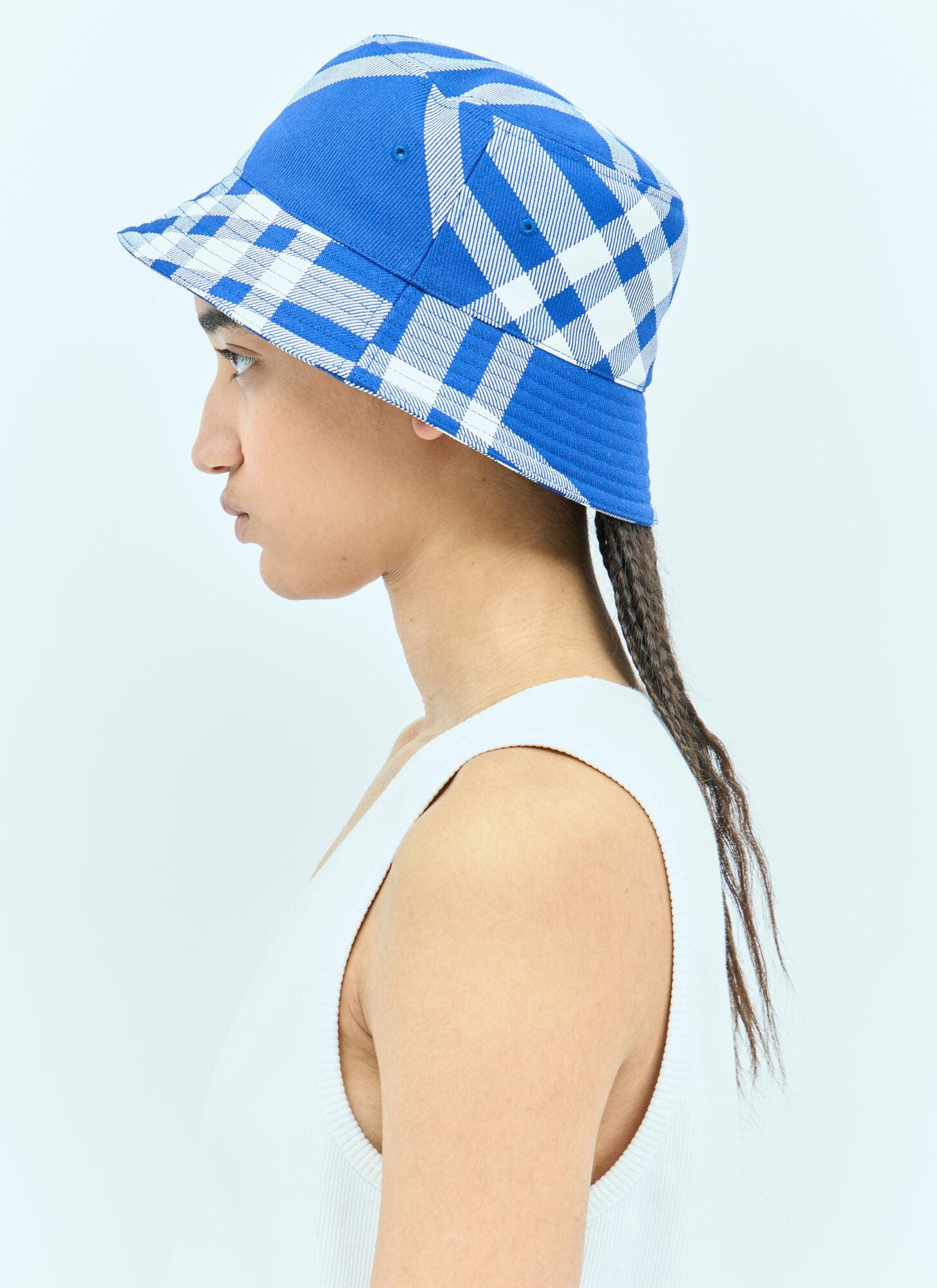  Burberry Burberry Check Bucket Hat - Frau Hats Blue S 
