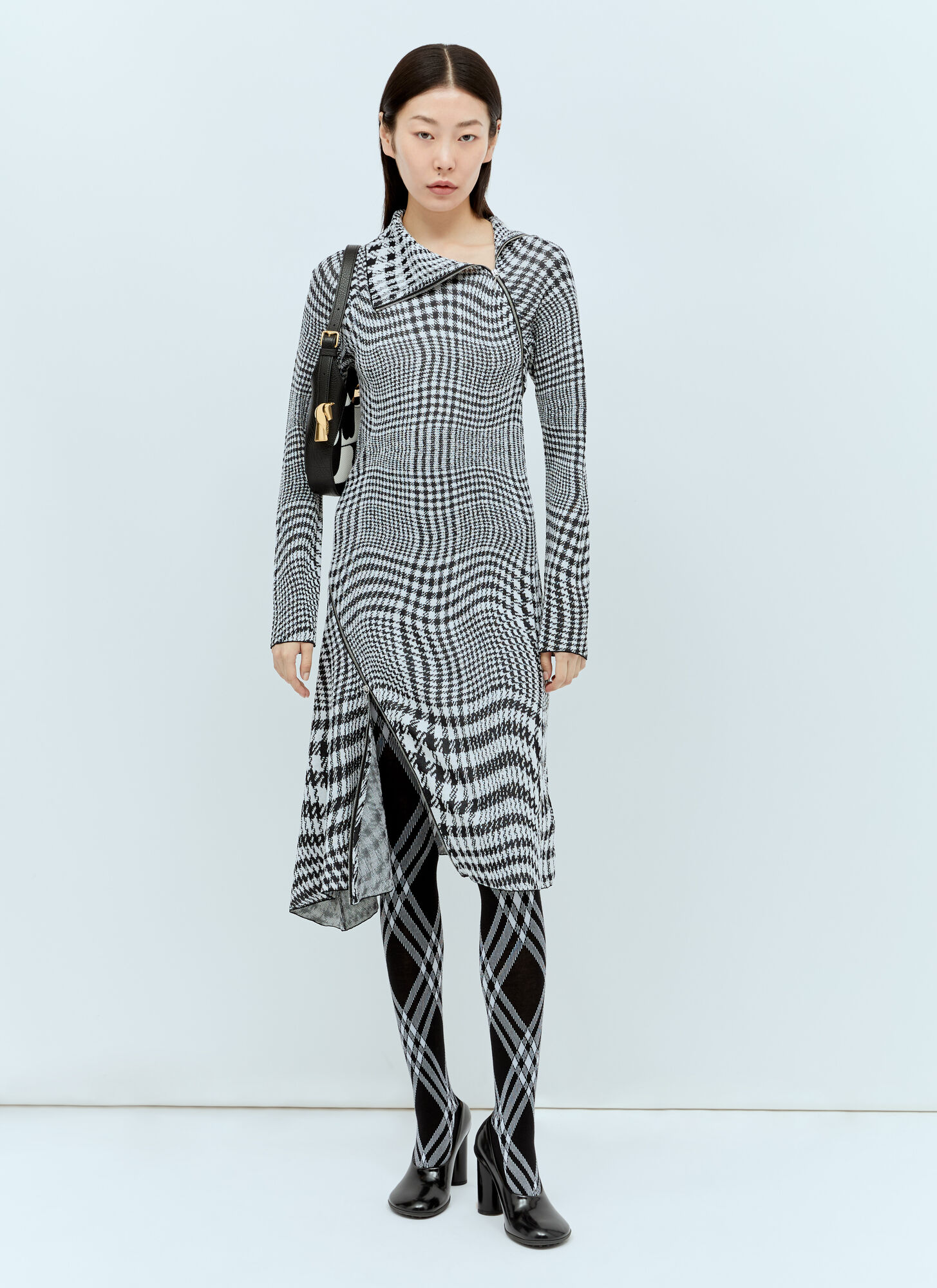  Burberry Burberry Check Wool Blend Tights - Frau Socken Black S 