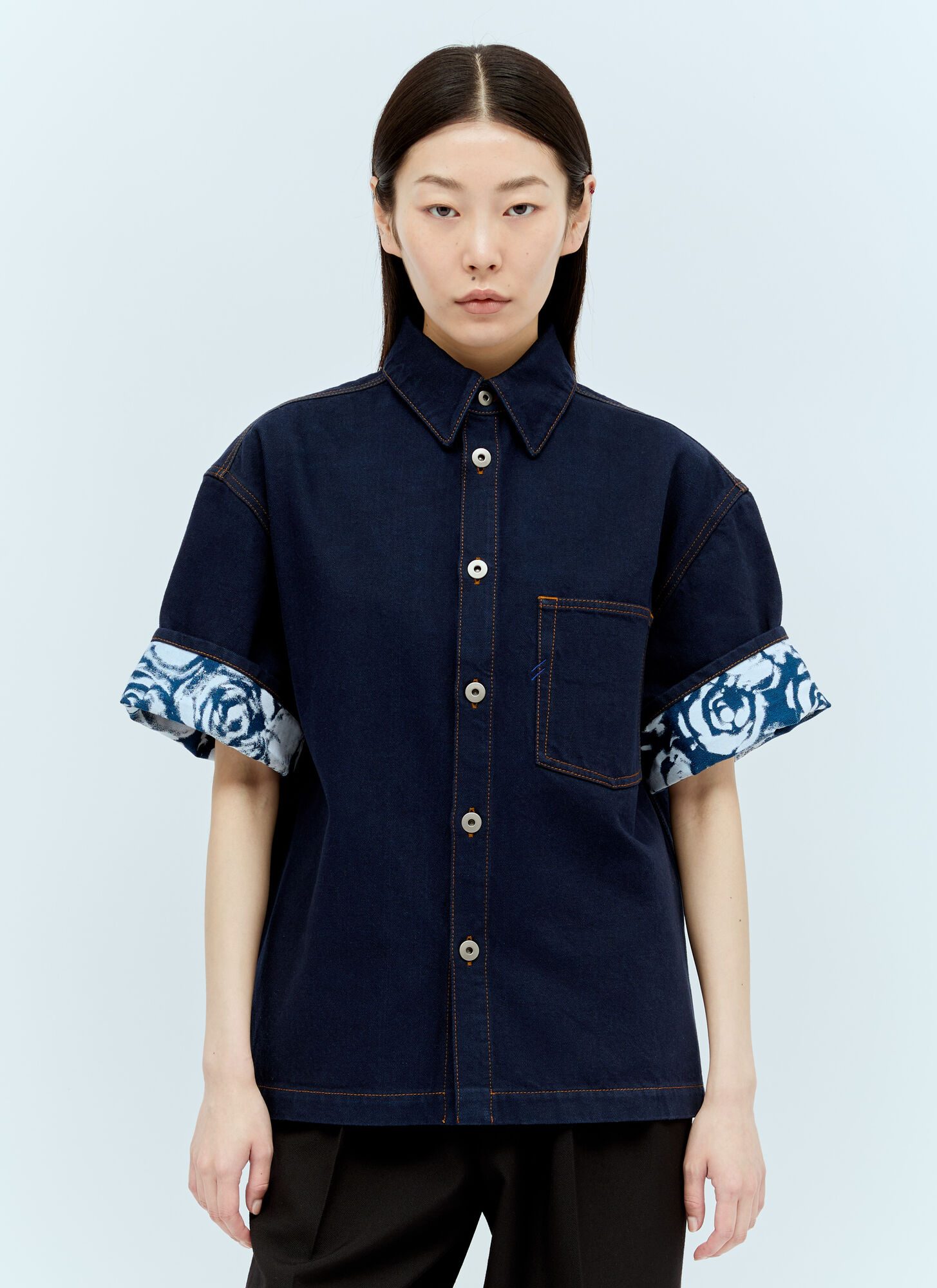  Burberry Burberry Heavyweight Denim Shirt - Frau Hemden Blue S 