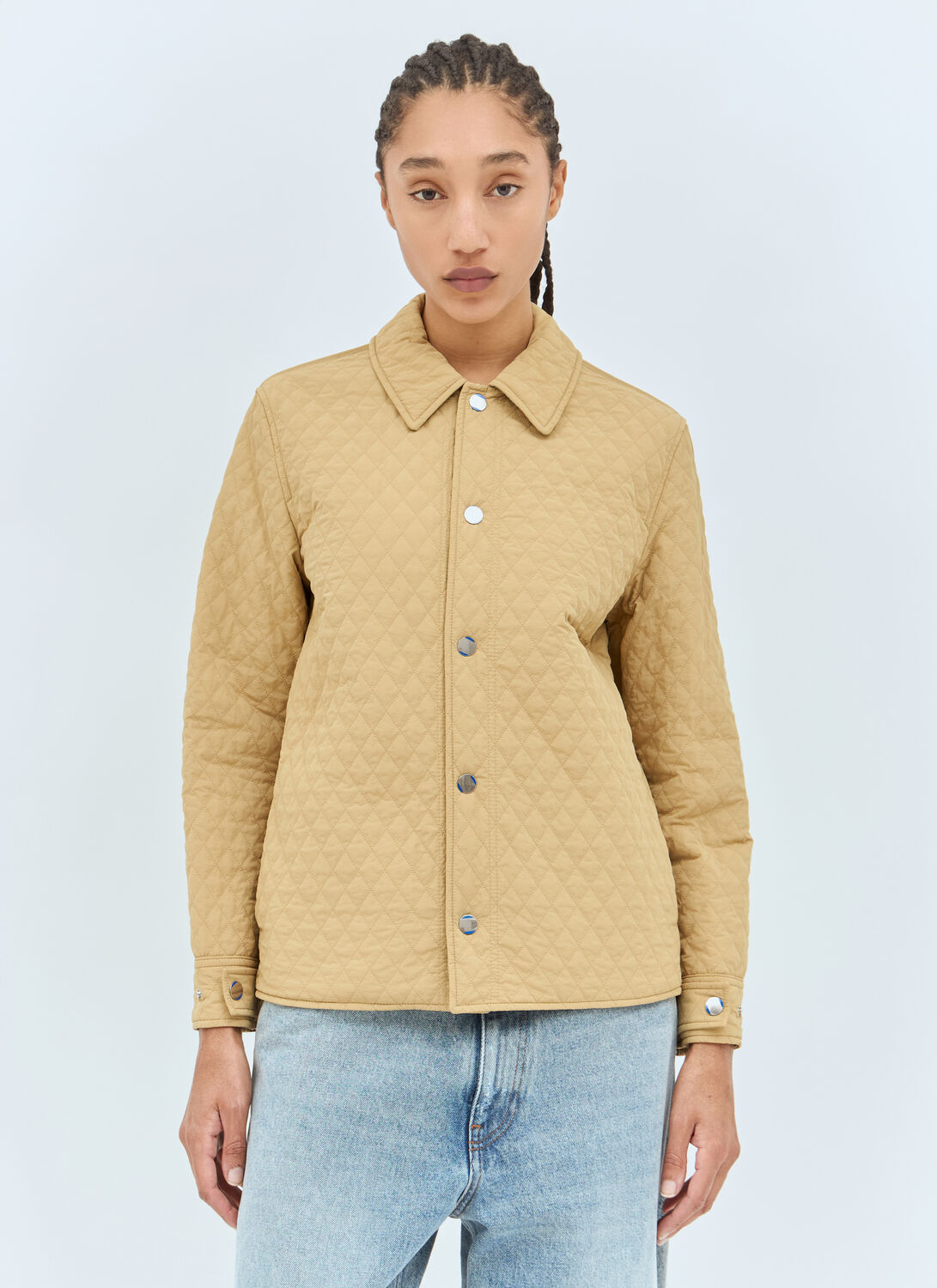Burberry Reversible Quilted Short Jacket In Beige