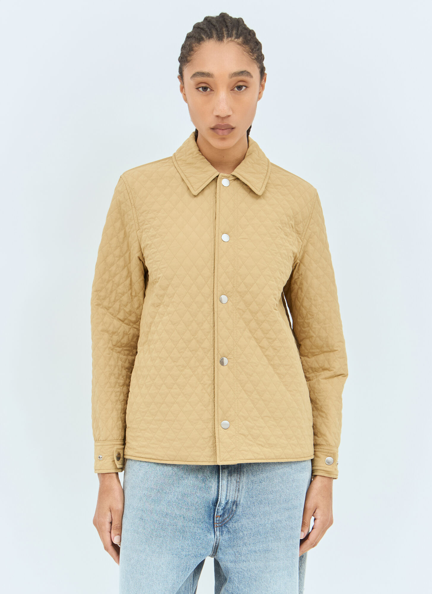 Burberry Women's Beige Reversible Quilted Nylon Jacket - Woman Jackets Xs