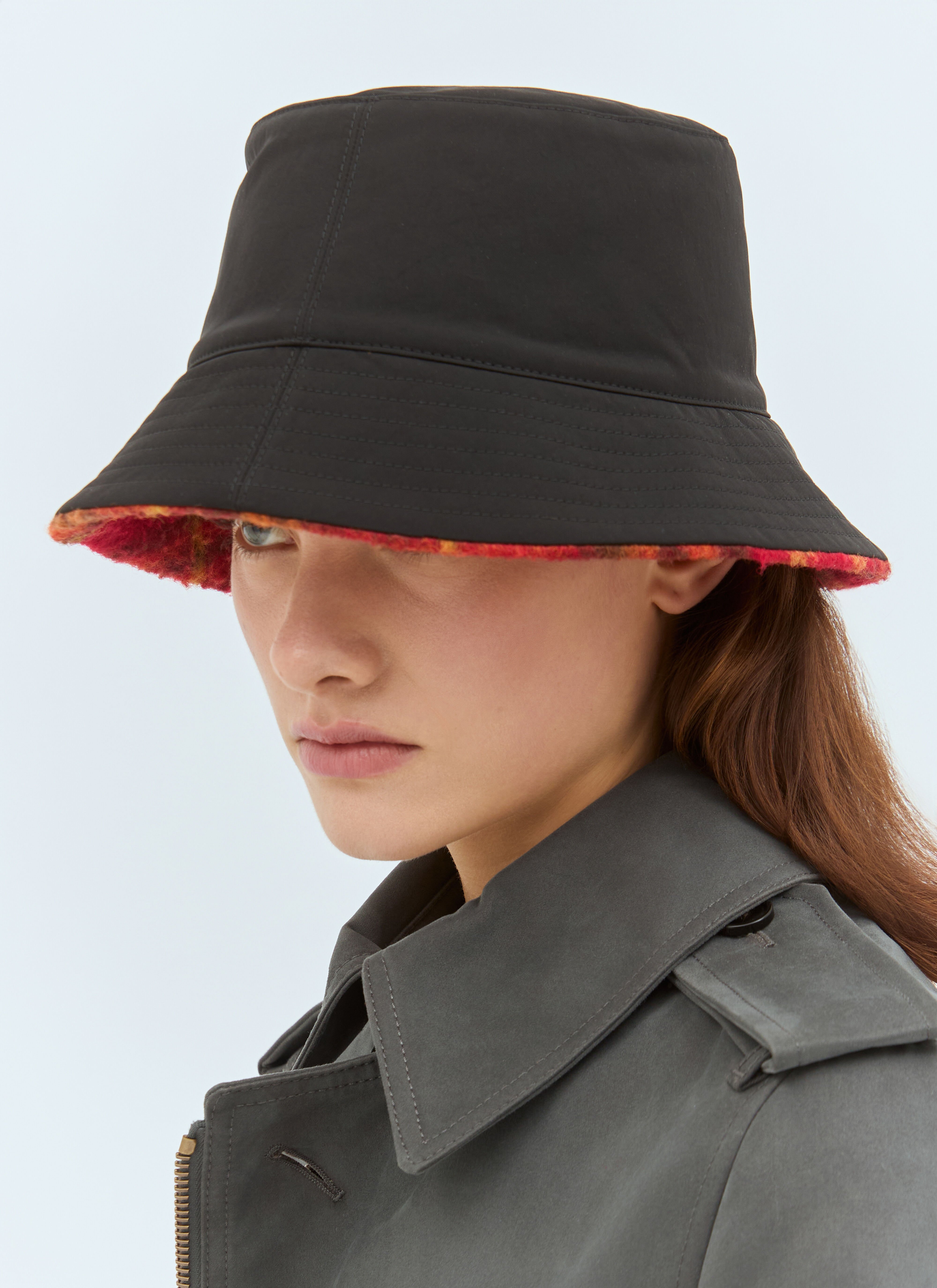 Burberry Reversible Check Fleece Bucket Hat - Hats - Compare