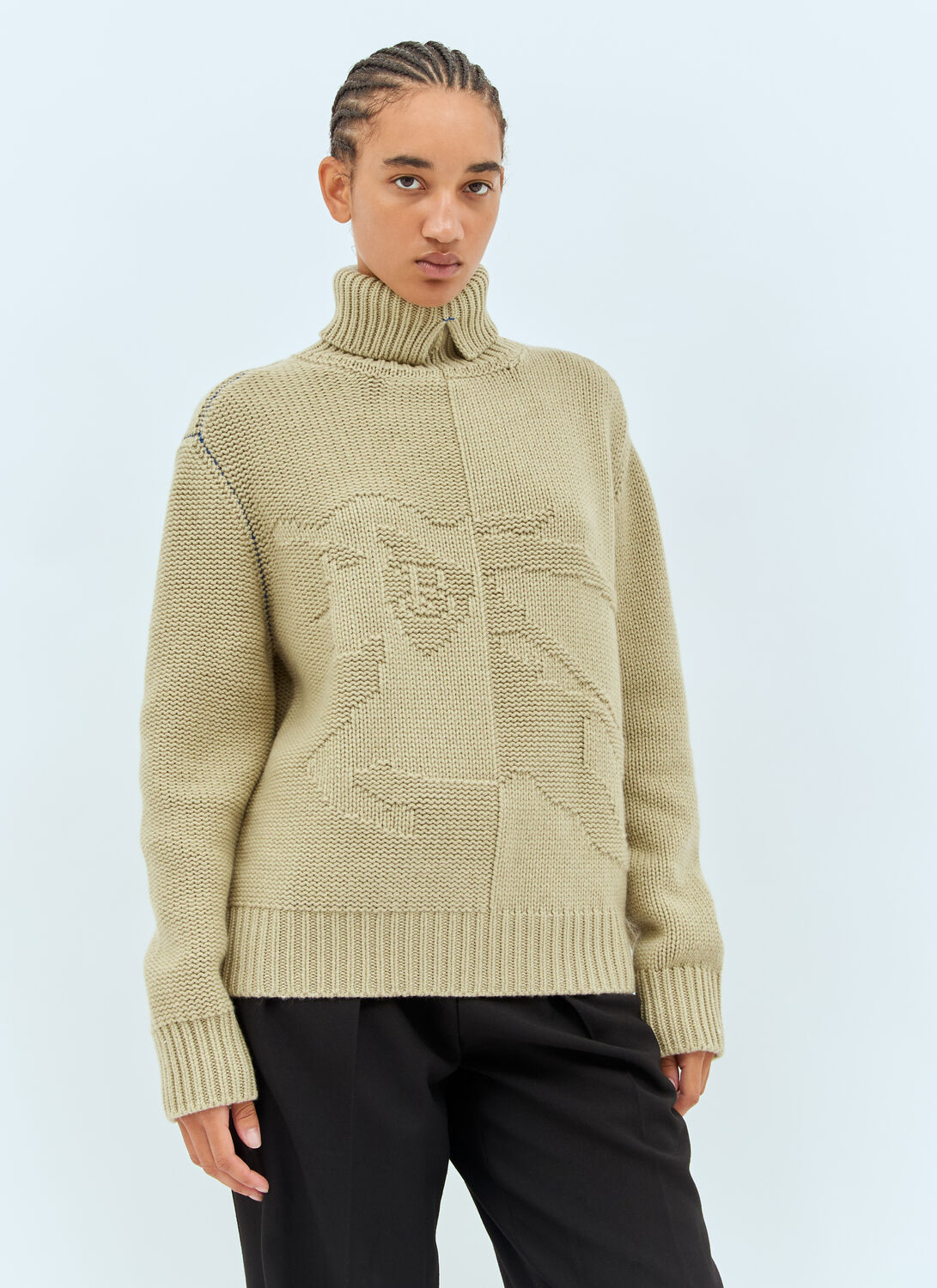 Burberry Women's Cashmere Sweater With Ekd In Neutral