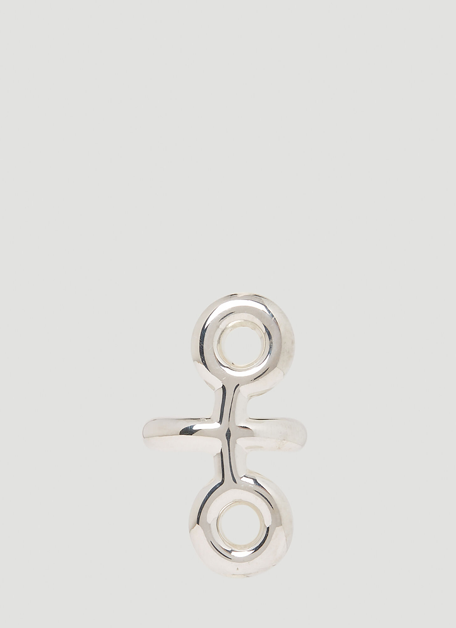 Charlotte CHESNAIS Binary Ear Cuff -  Jewellery Silver One Size　Charlotte CHESNAIS バイナリー イヤー カフ - ジュエリー シルバー フリー サイズ Charlotte