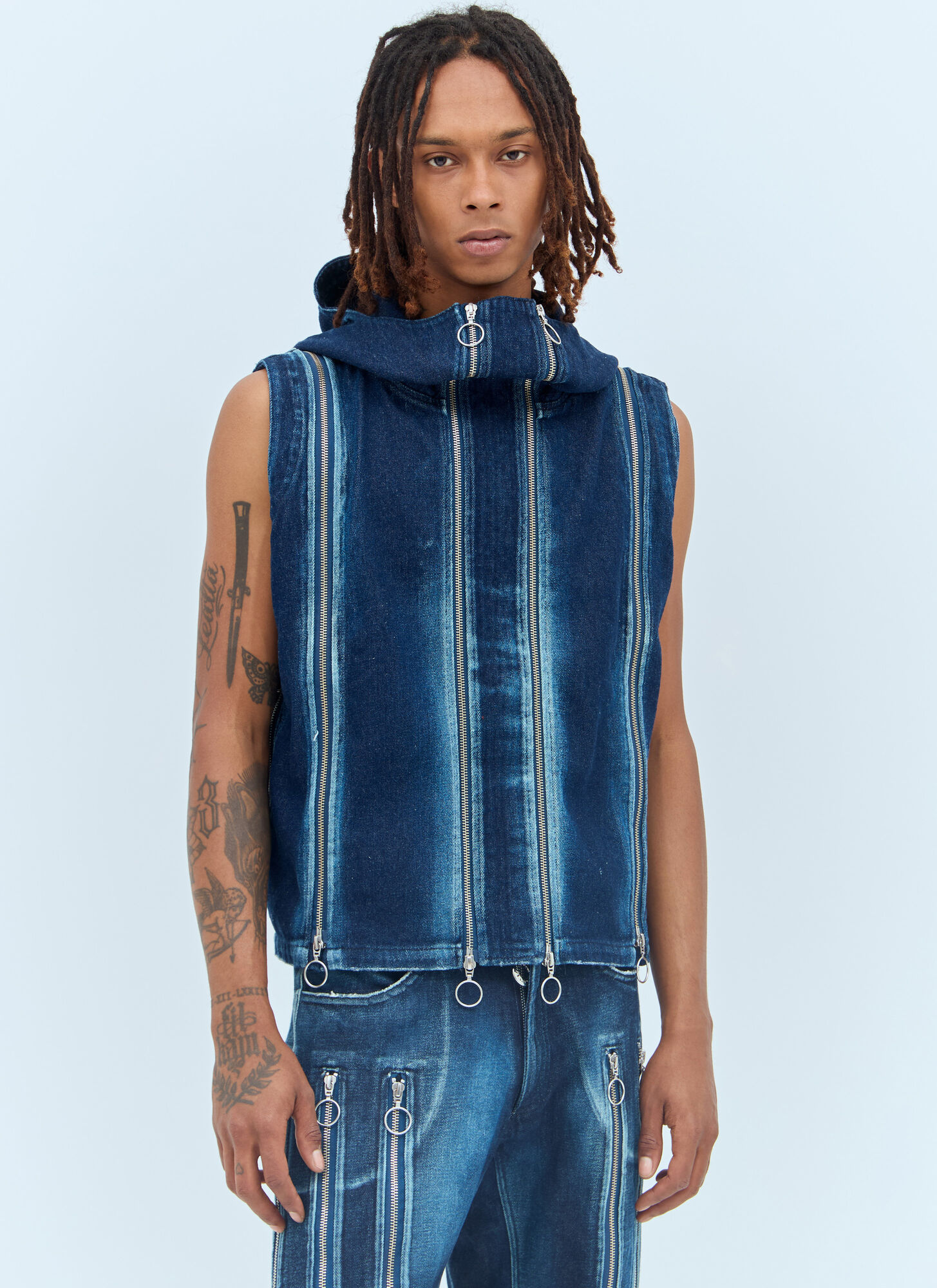 Charlie Constantinou Adjustable-fit Zip Waistcoat In Blue