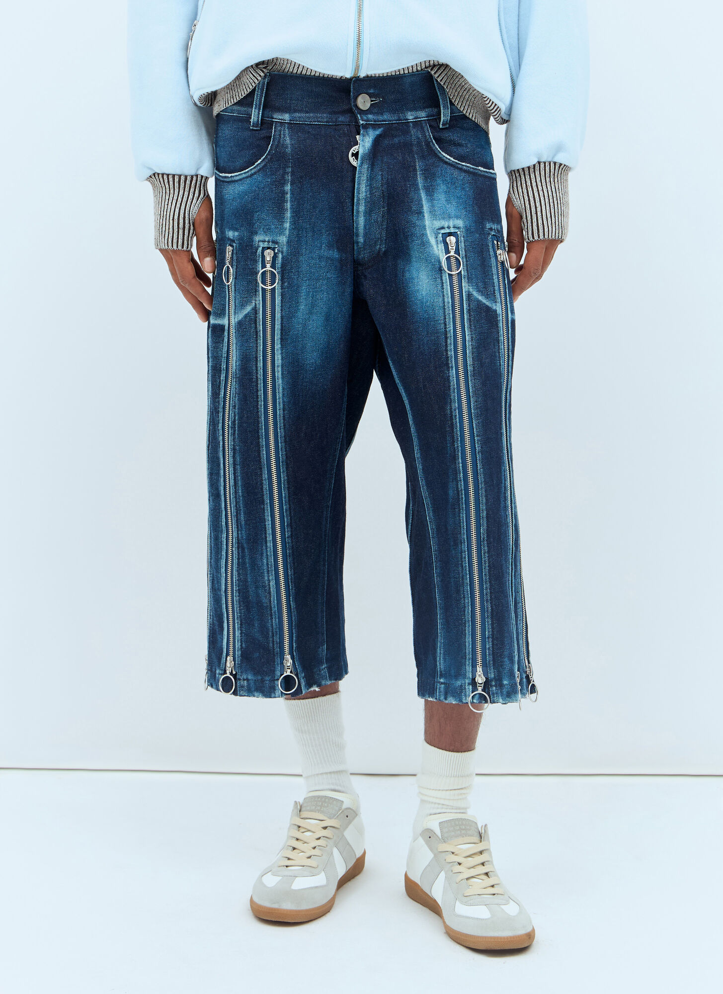Charlie Constantinou Adjustable-fit Zip Shorts In Blue