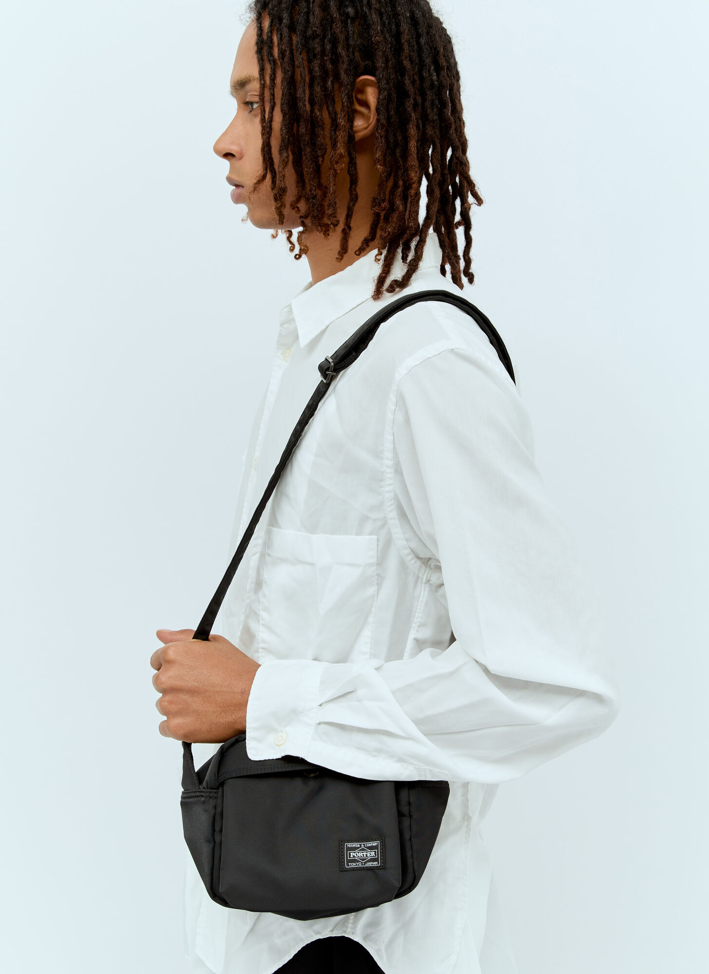 Shop Comme Des Garçons Homme Deux X Porter Ripstop Crossbody Bag In Black