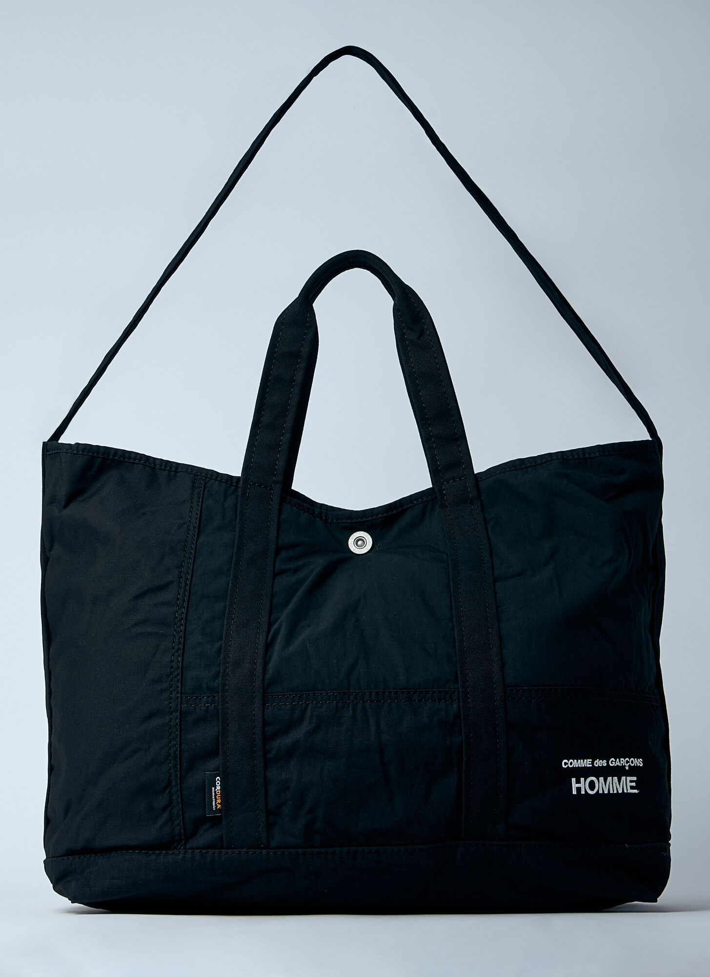 Comme des Garons Homme Logo Print Tote Bag - Man Tote Bags Black One Size