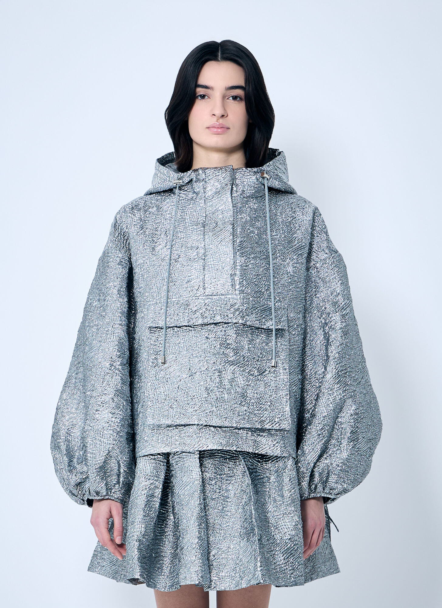 Cecilie Bahnsen Women's Silver Orion Jacket - Woman Jackets Uk - 10