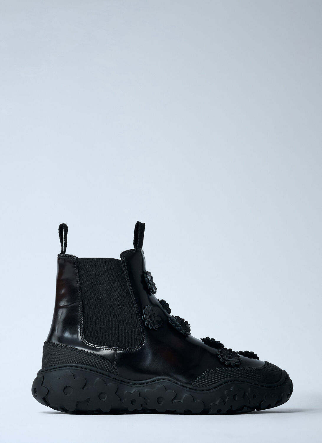 Cecilie Bahnsen Flower Embellished Boots In Black