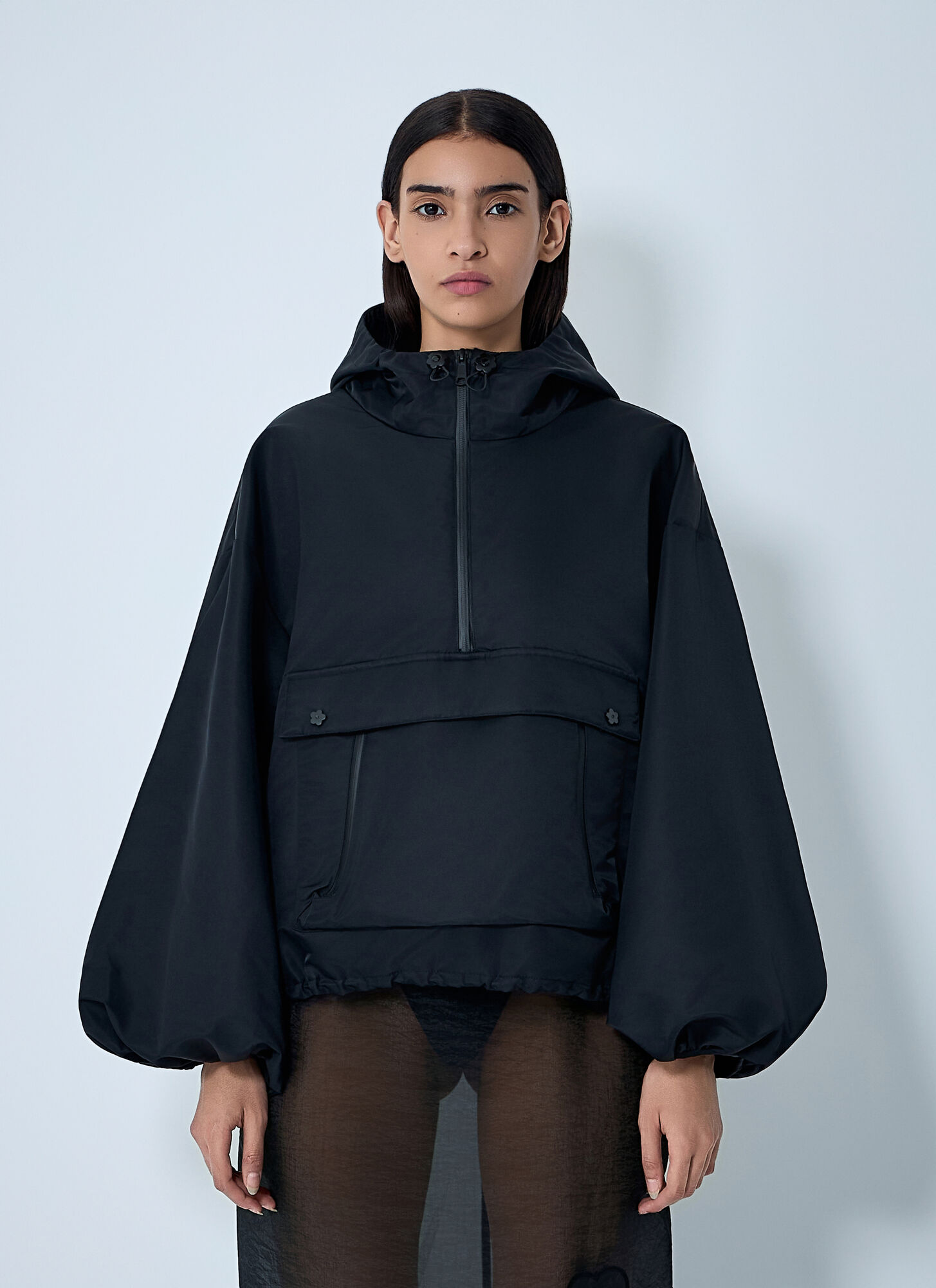 Cecilie Bahnsen Women's Black Anorak Jacket - Woman Jackets Uk - 08
